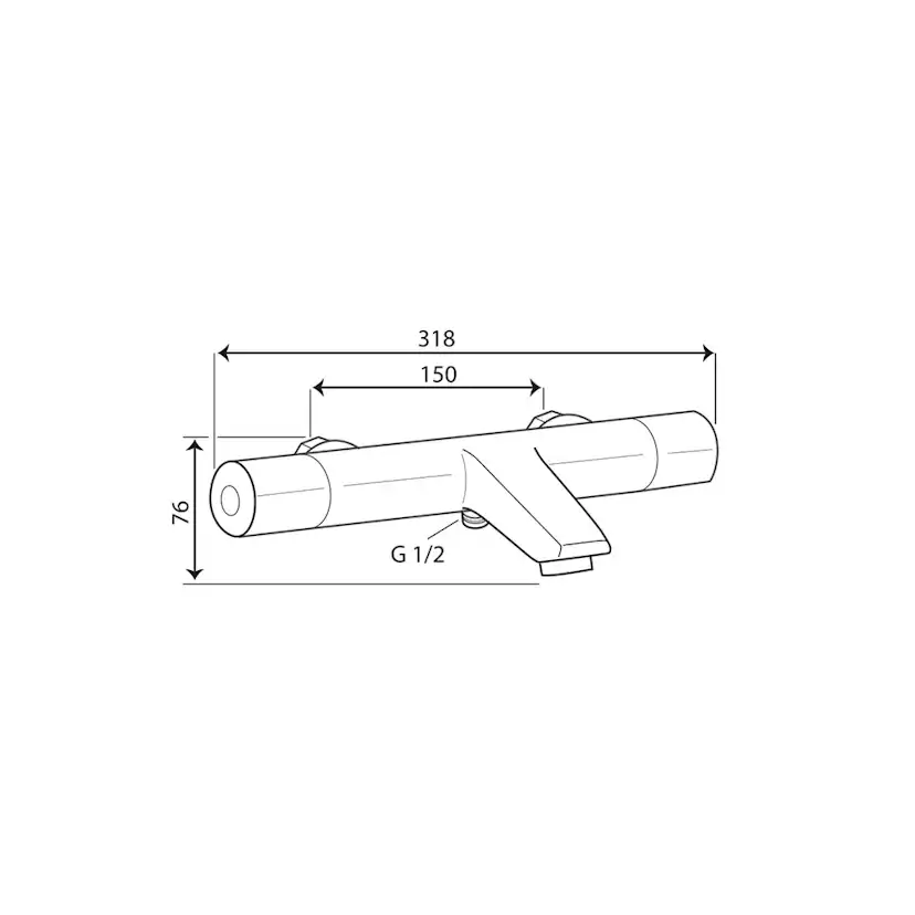 Badkarsblandare Hafa Pure 38