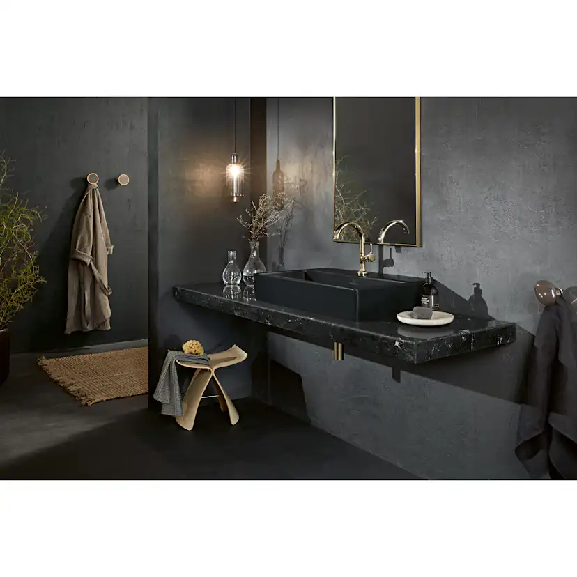 Tvättställ villeroy & Boch Memento 2.0 4A22CGI4 Graphite CeramicPlus, Utan Bräddavlopp, 1200 mm, Med 2 Blandarhål, för Två Enhålsblandare