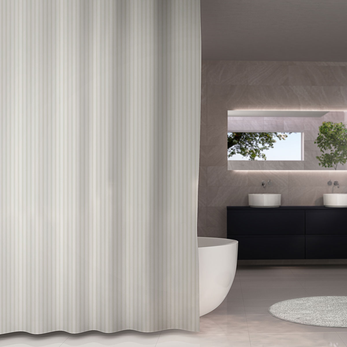 Duschdraperi Victoria vit 180x230 Vit, Storlek: 180x230 cm