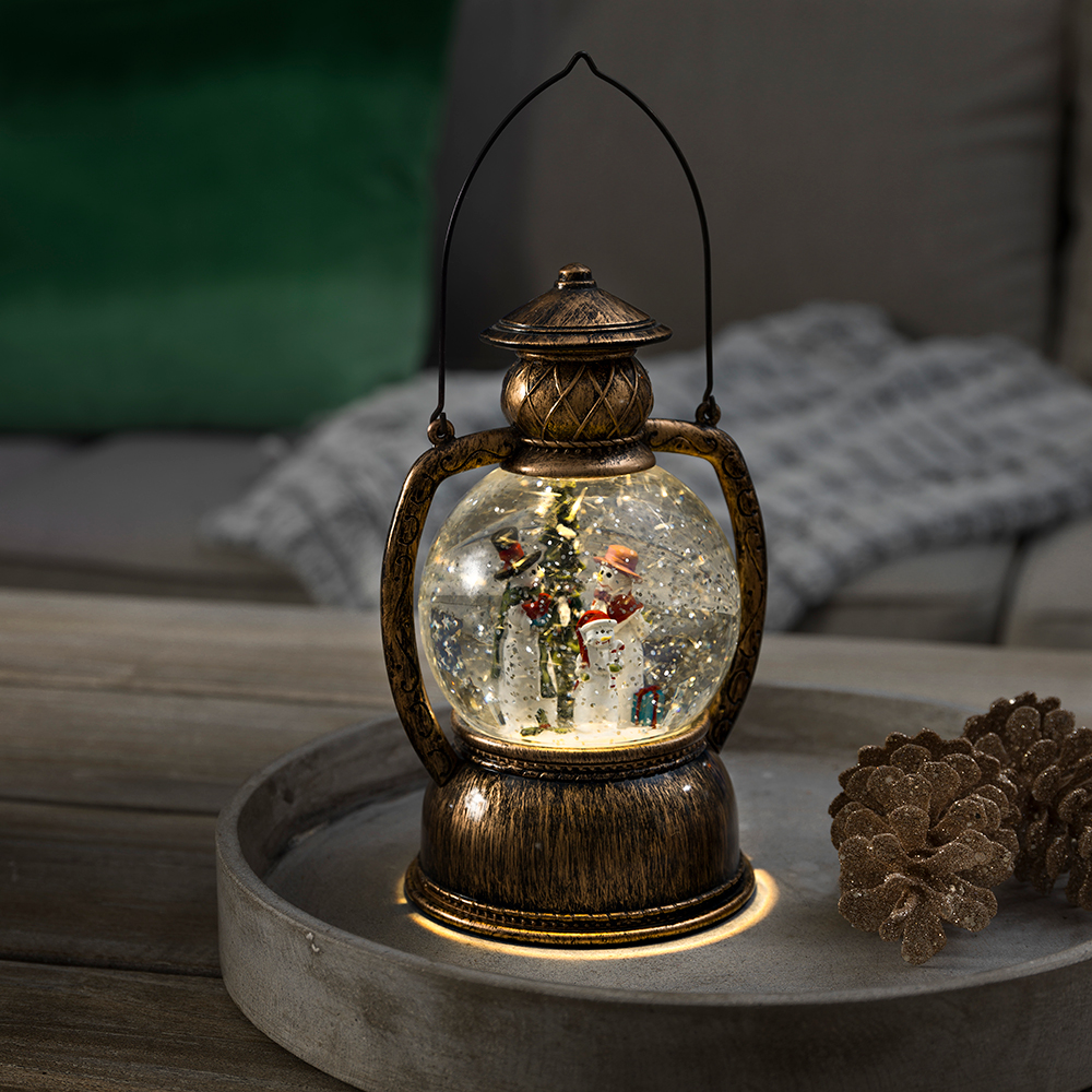 Lykta Gnosjö Konstsmide Rund Vattenfylld Snögubbe