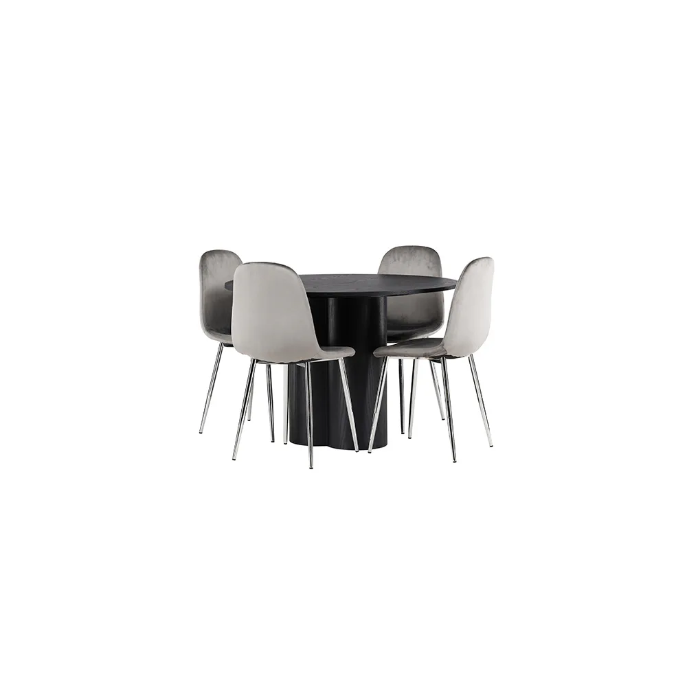 Matgrupp Venture Home Olivia Ø110 cm med 4 st Eva stolar