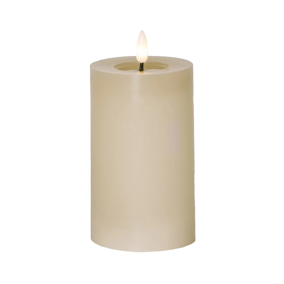 LEDBlockljus Flamme Flow 15 cm Beige Beige