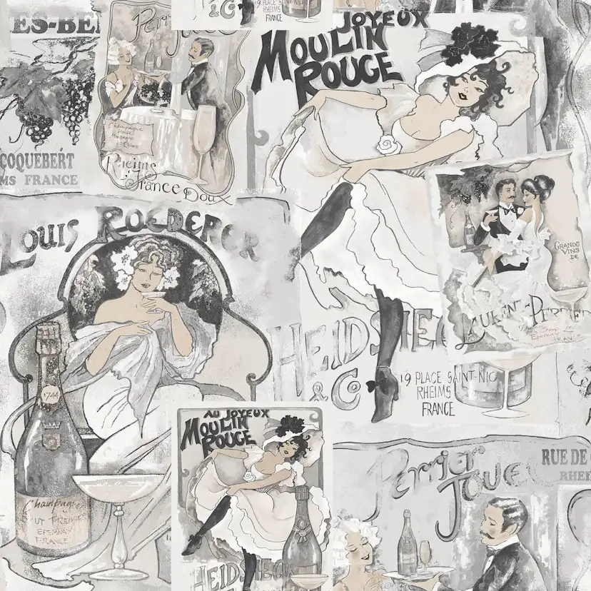 Tapet Galerie Wallcoverings Champagne Posters G56115