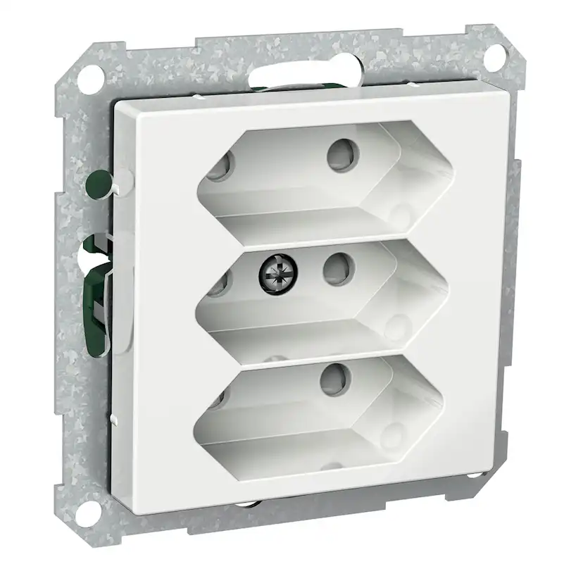 Vägguttag Schneider Electric Exxact 3-vägs klass II