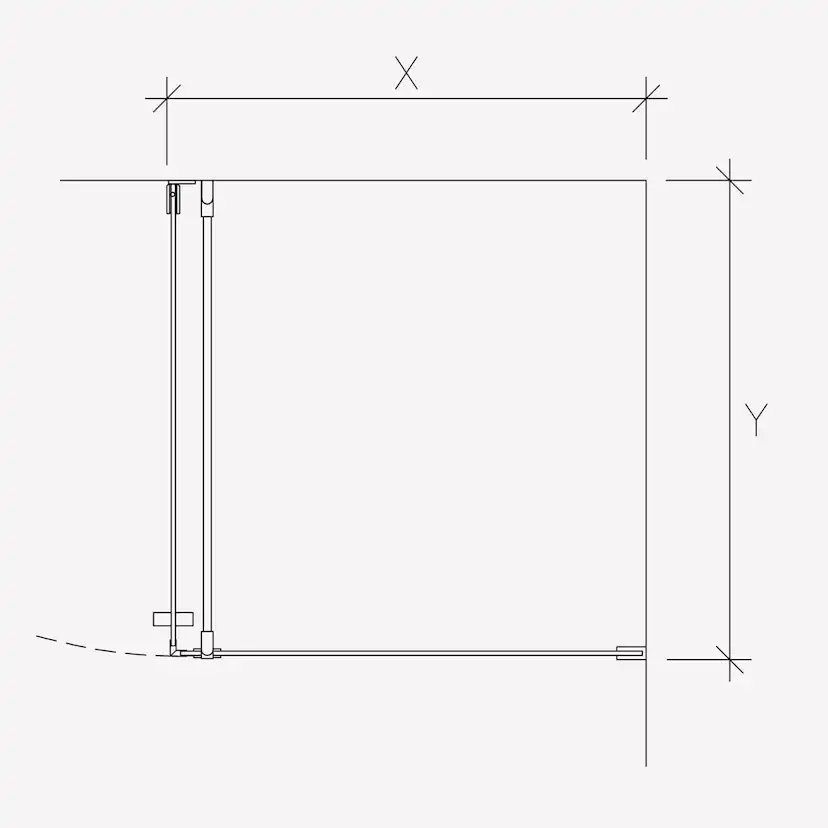 Duschhörn Invitrea Flair GH21 med Glasrengöring