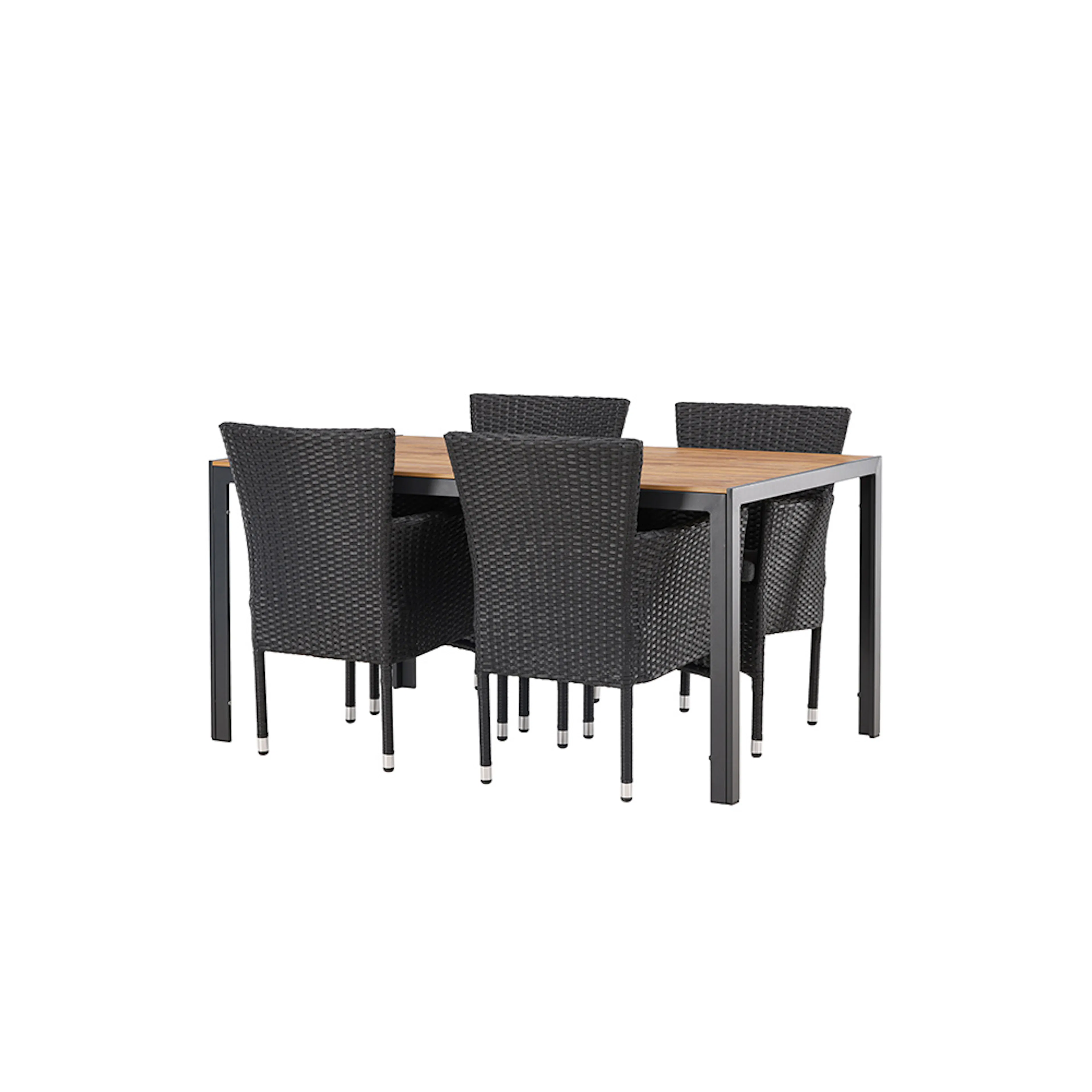 Break Diningtable Alumnium - Black / Nature Rectangular 90*1 Svart