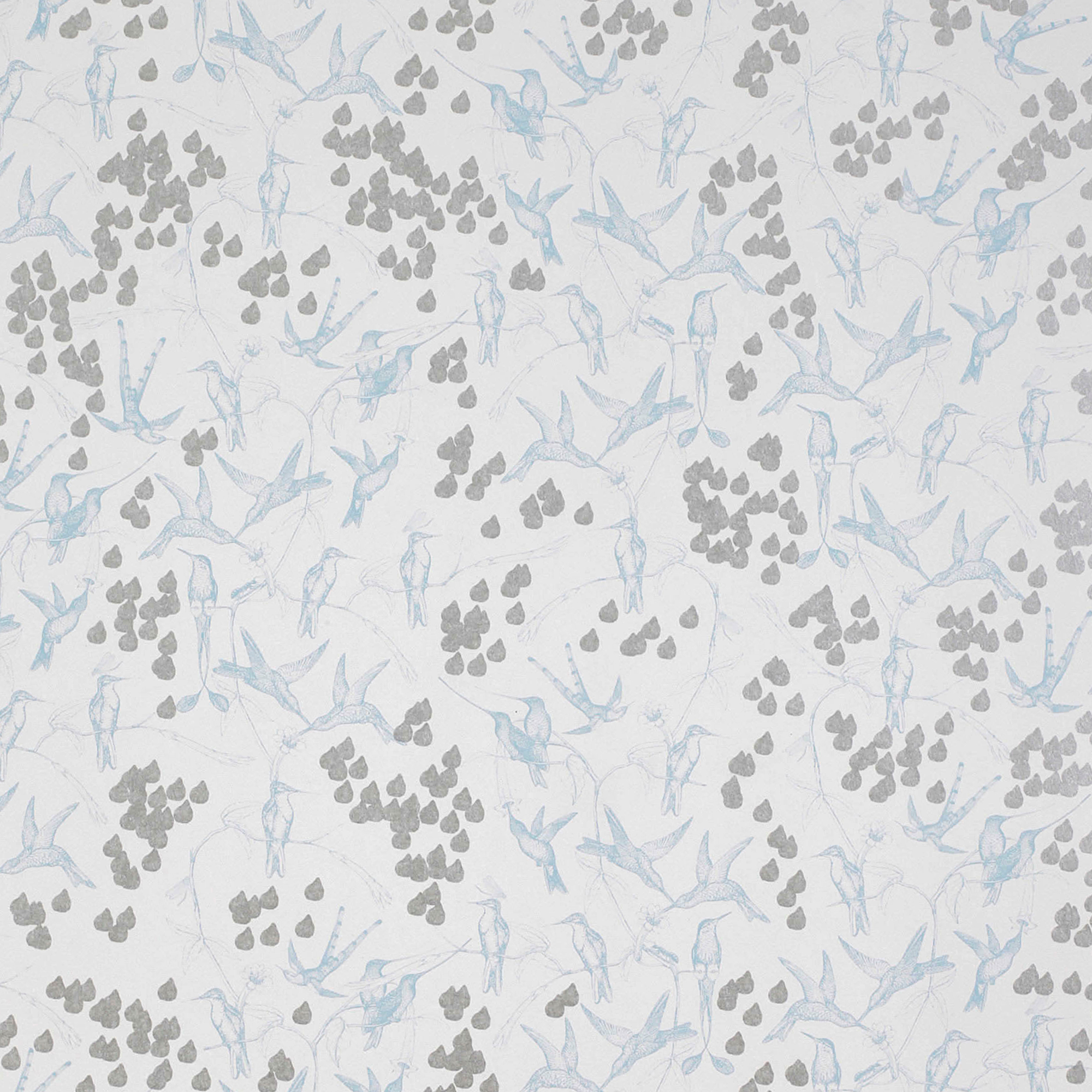 Tapet Mimou Rainbirds Natural/Turquoise