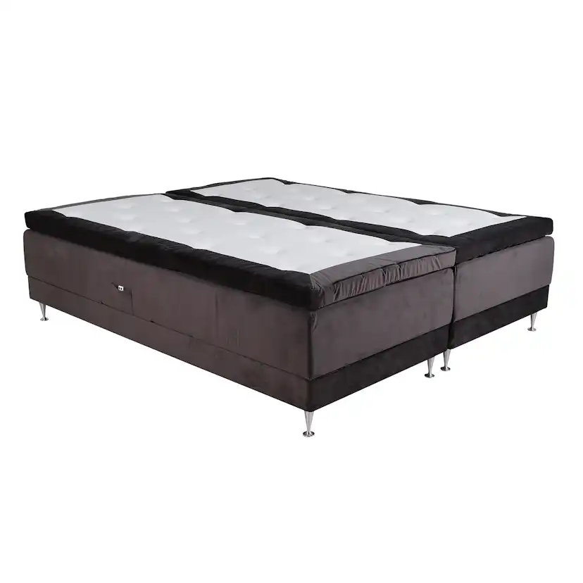 Ställbar Kontinentalsäng Venture Home Vansbro 180x200 Mörkgrå Sammet