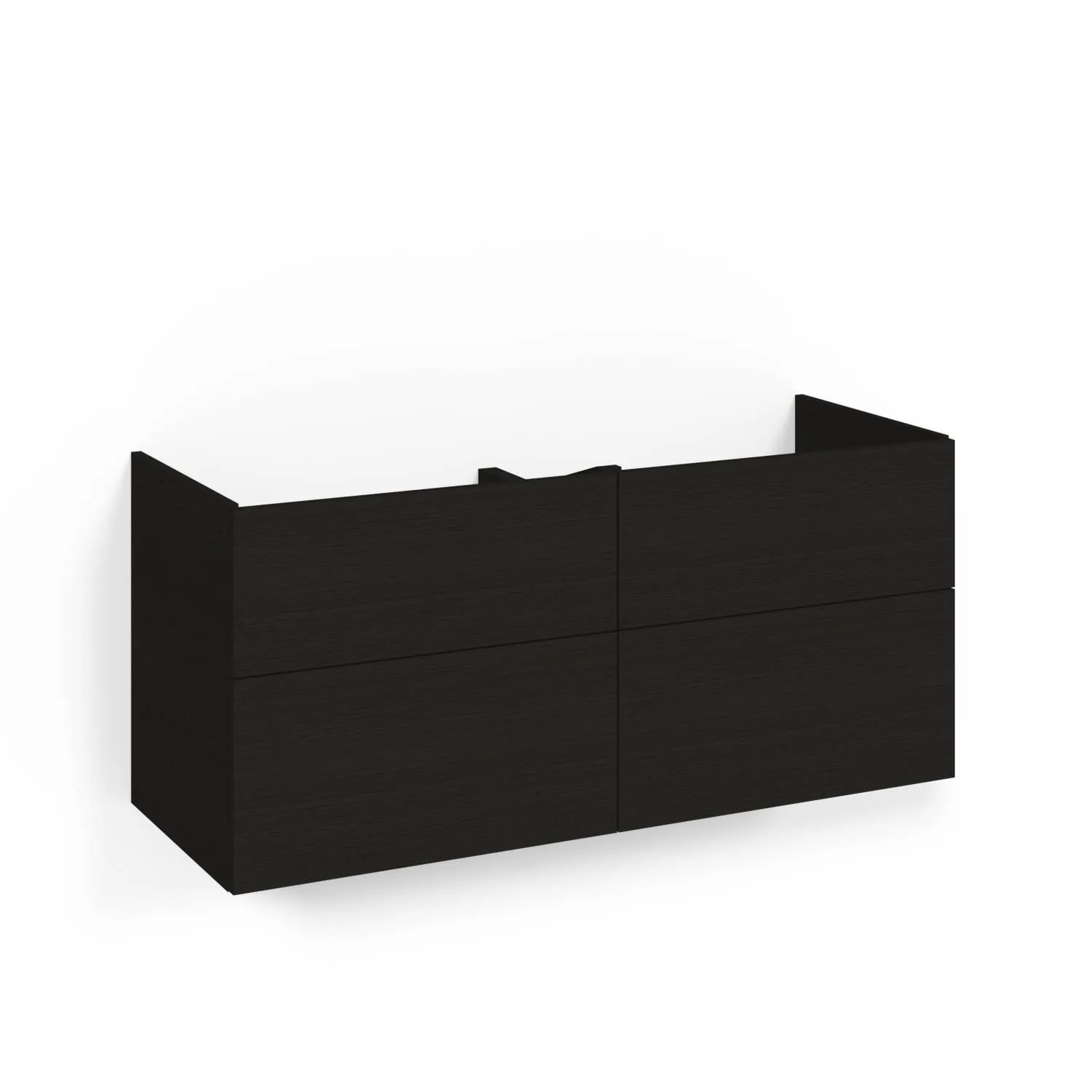 Crown Ud. 120x45D Sv.Ek 4L Psh Bredd: 1200, Svart Ek, Handtag: Push-Open