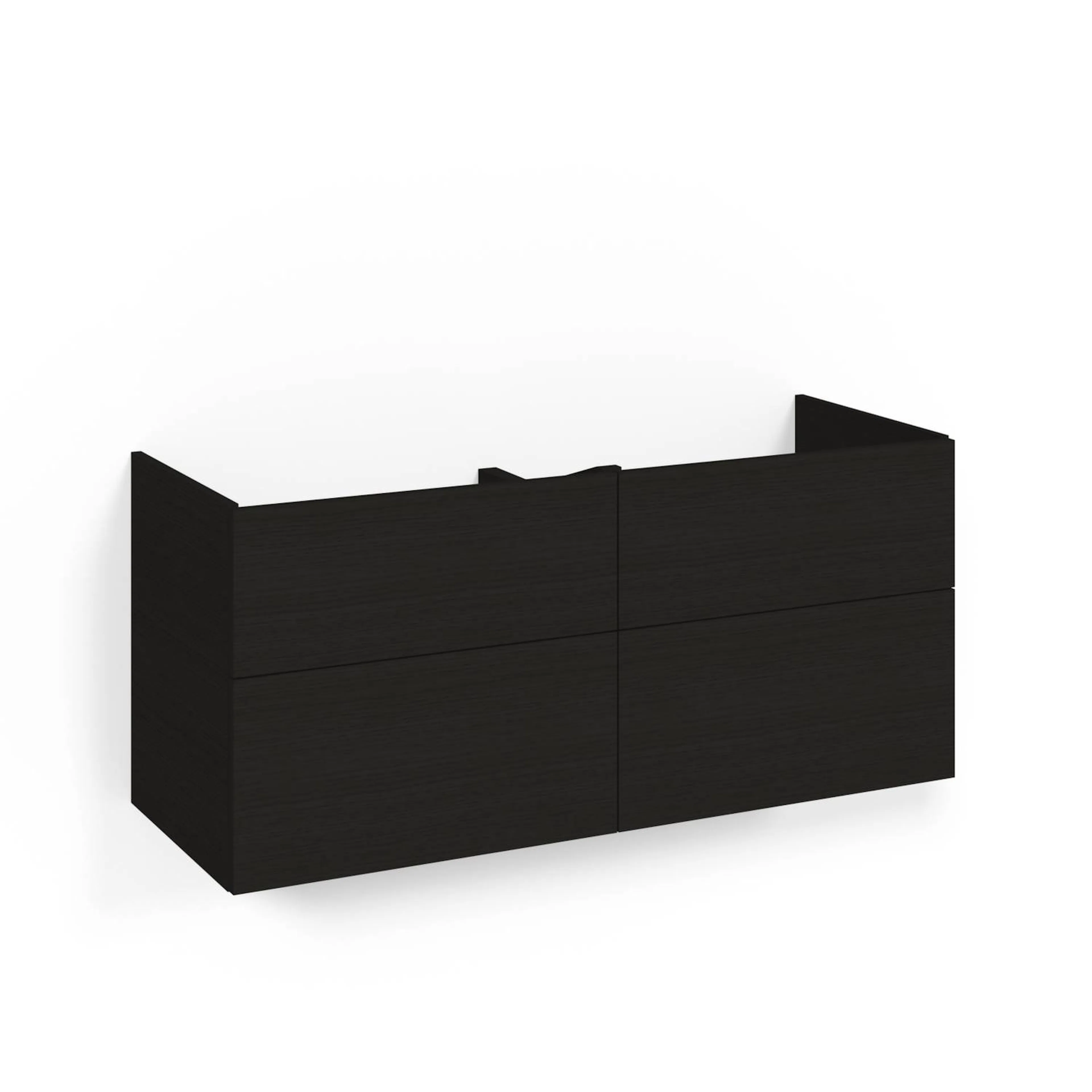 Crown Ud. 120x45D Sv.Ek 4L Psh Bredd: 1200, Svart Ek, Handtag: Push-Open