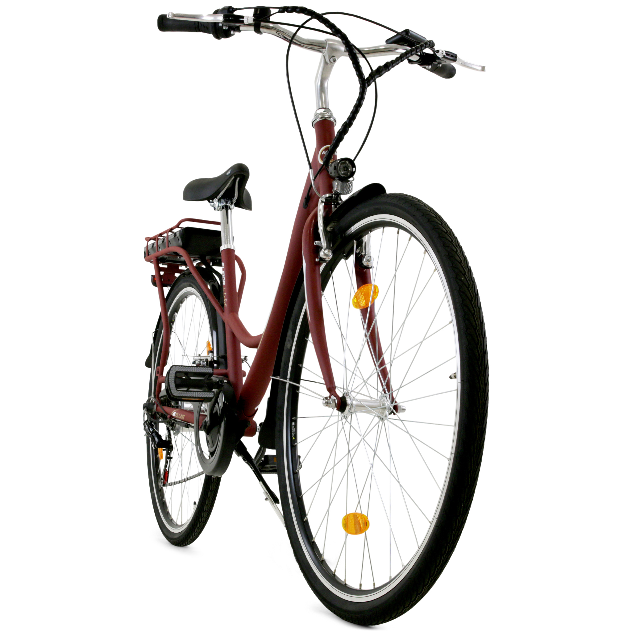 Elcykel Lyfco Dam 28" med Cykeldator Mattröd