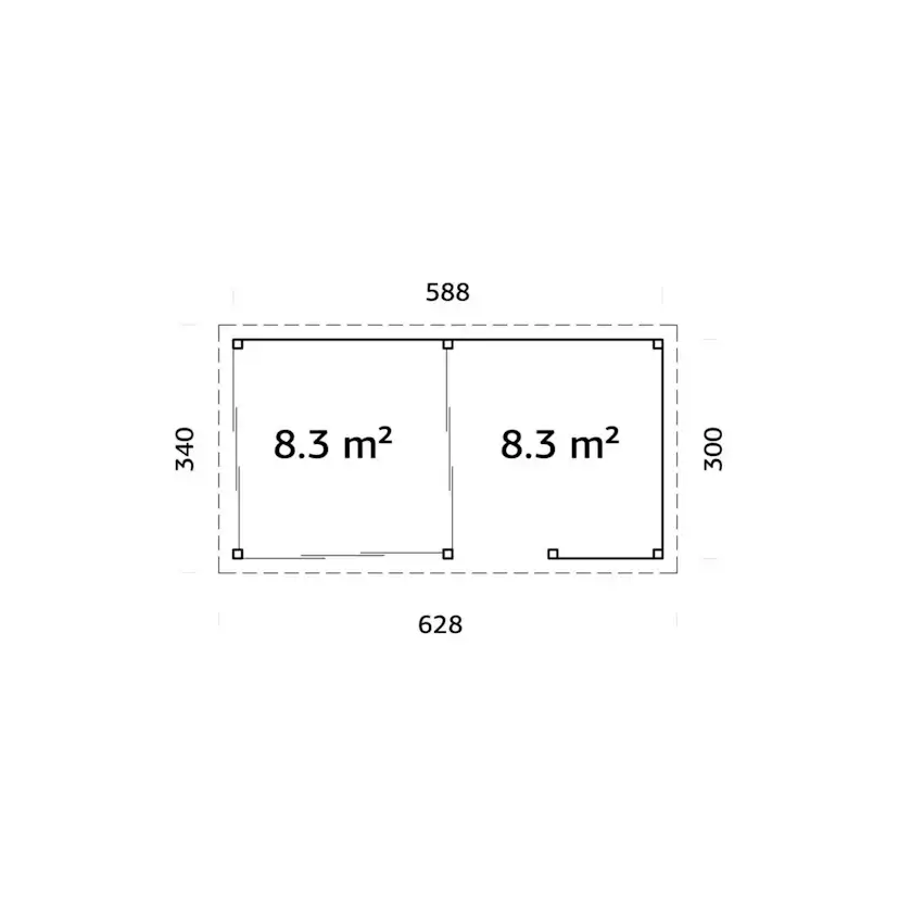 Uterum Palmako Lenna 16,6 m2 Set 408 Slide
