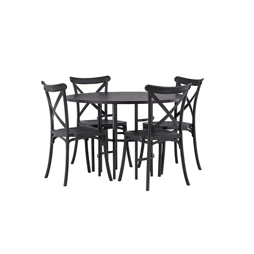 Matgrupp Venture Home Copenhagen Ø 115 cm med 4 Crosett Stolar