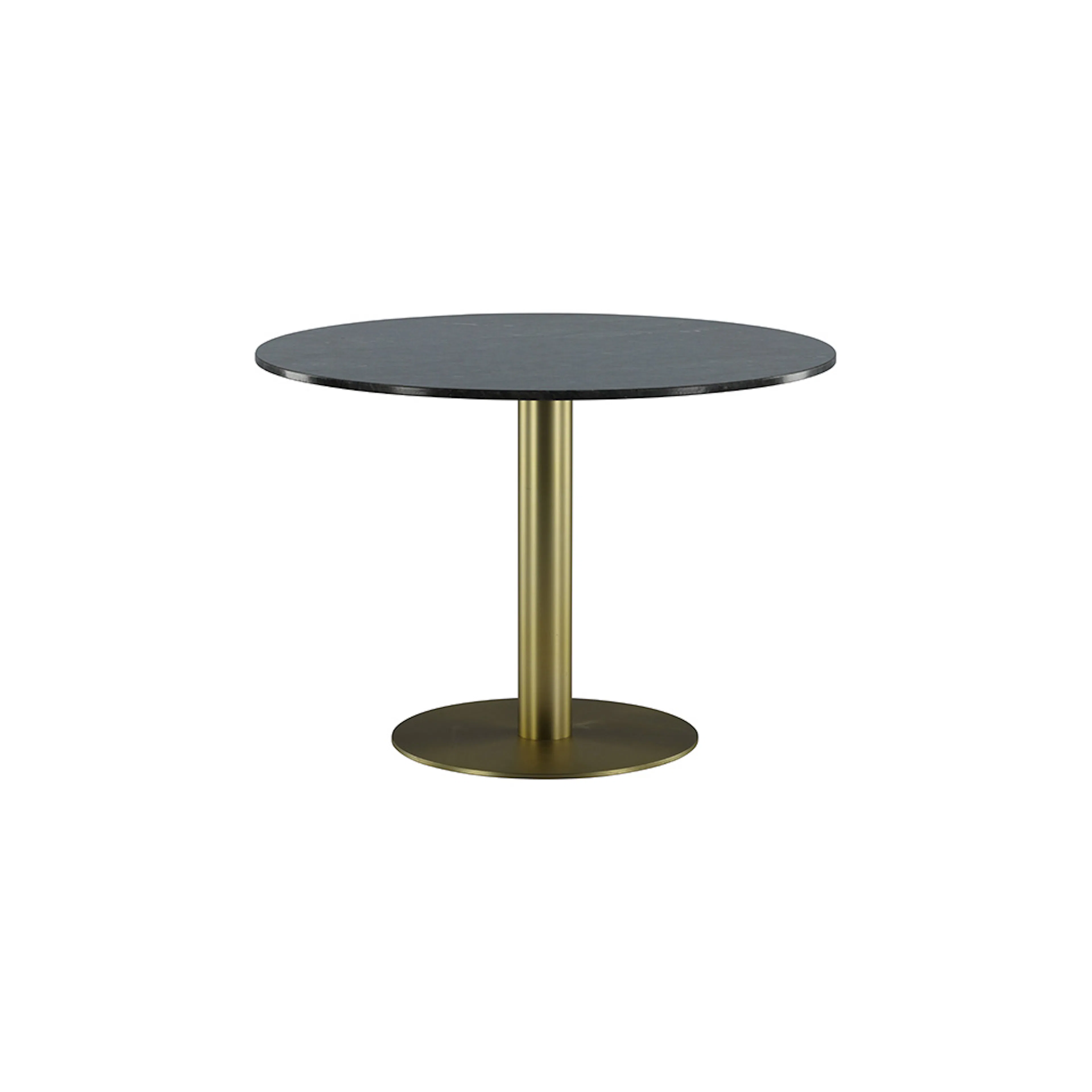 Estelle Dining Table round 106cm Grey Marble /  Brass Svart/Mässing