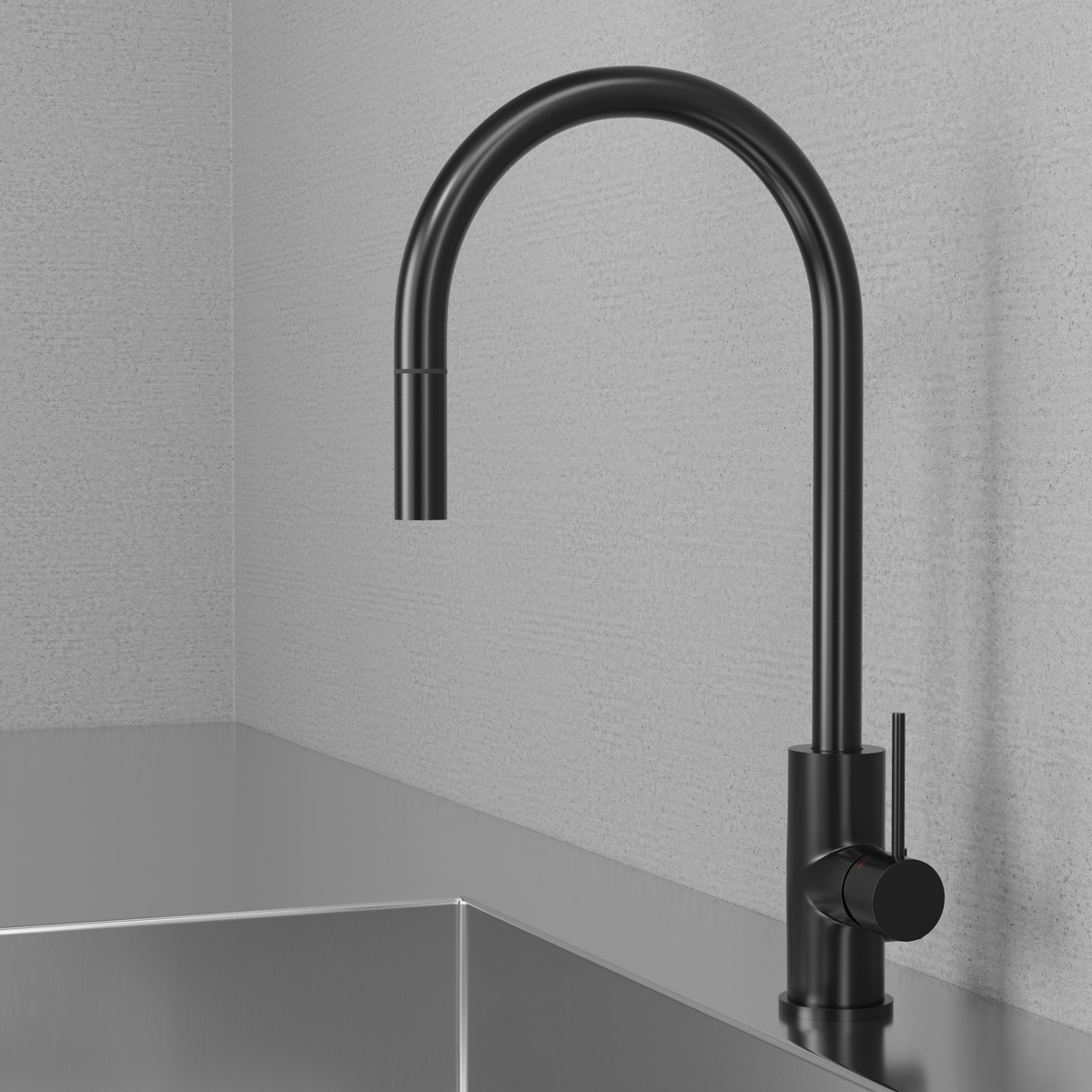 Köksblandare Scandtap Steel Accent med Utdragbar Pip