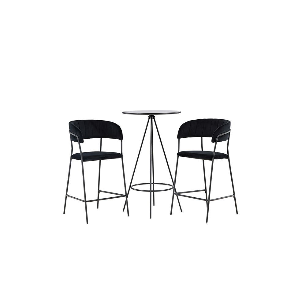 Matgrupp Venture Home Bistro Ø60 cm med 2 st Lui stolar