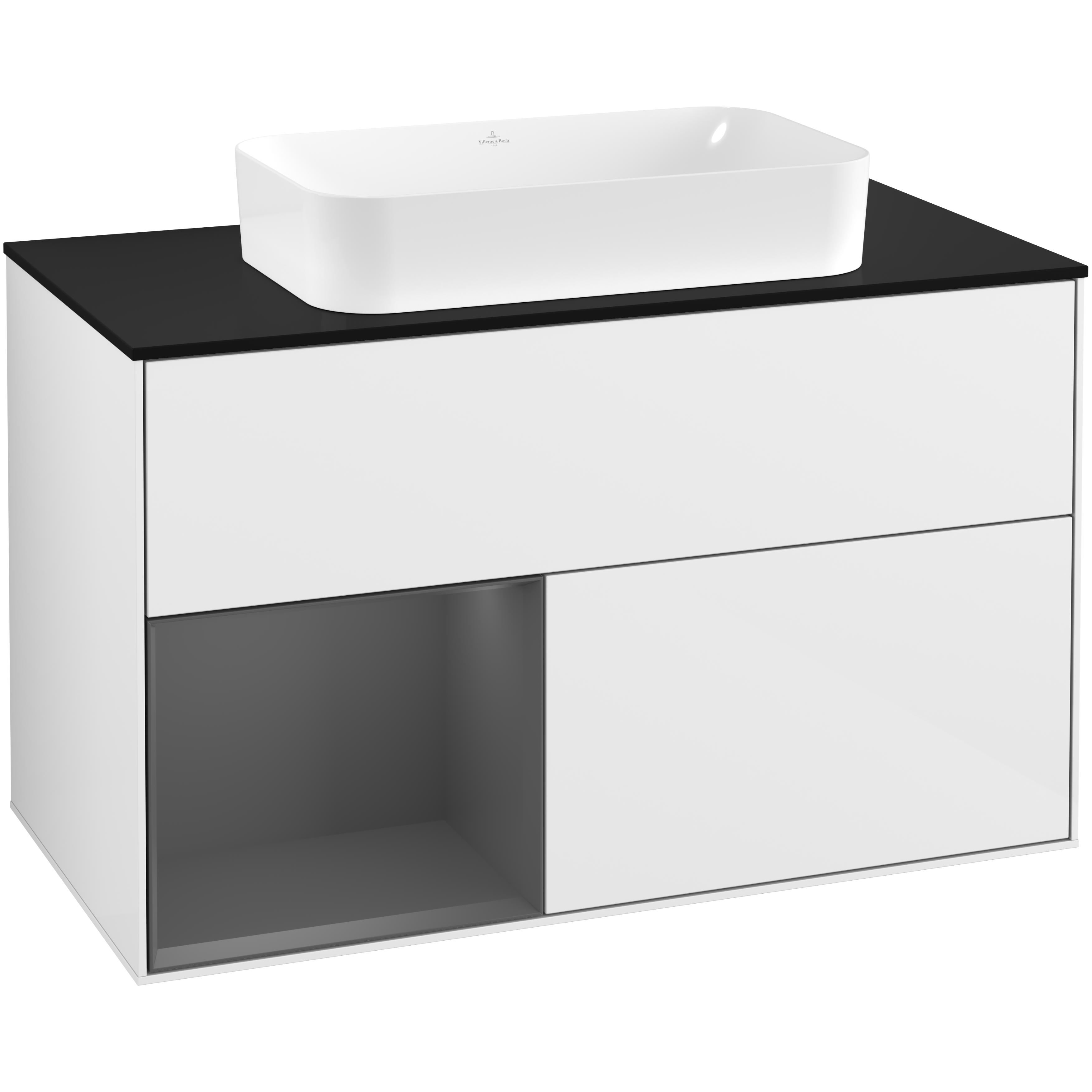 Tvättställsskåp Villeroy & Boch Finion med 2 Lådor Hylla och Bänkskiva för Fristående Tvättställ