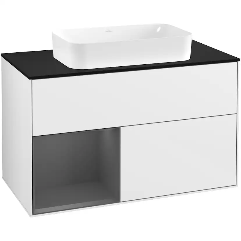 Tvättställsskåp Villeroy & Boch Finion med 2 Lådor Hylla och Bänkskiva för Fristående Tvättställ