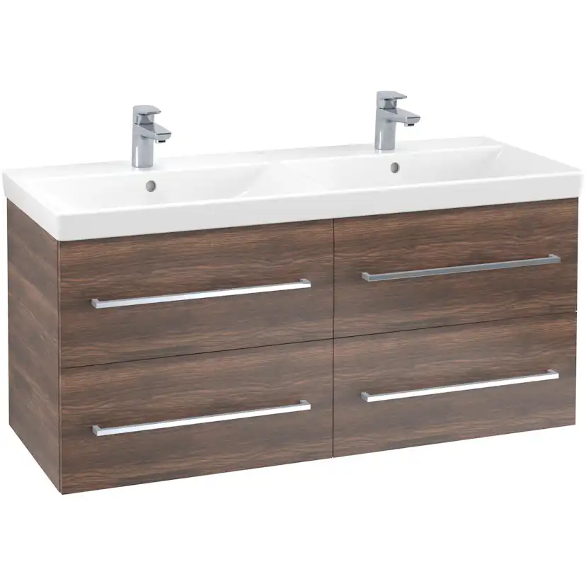 Tvättställsskåp Villeroy & Boch Avento 118 cm med 4 lådor för Dubbla Tvättställ