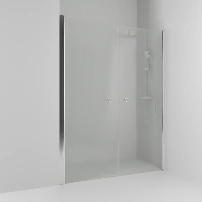 Dnisch Rak Skoga HG Bl/Fr 138 B: 1380 mm, H: 1980 mm, Profil: Alu blank, Frostglas