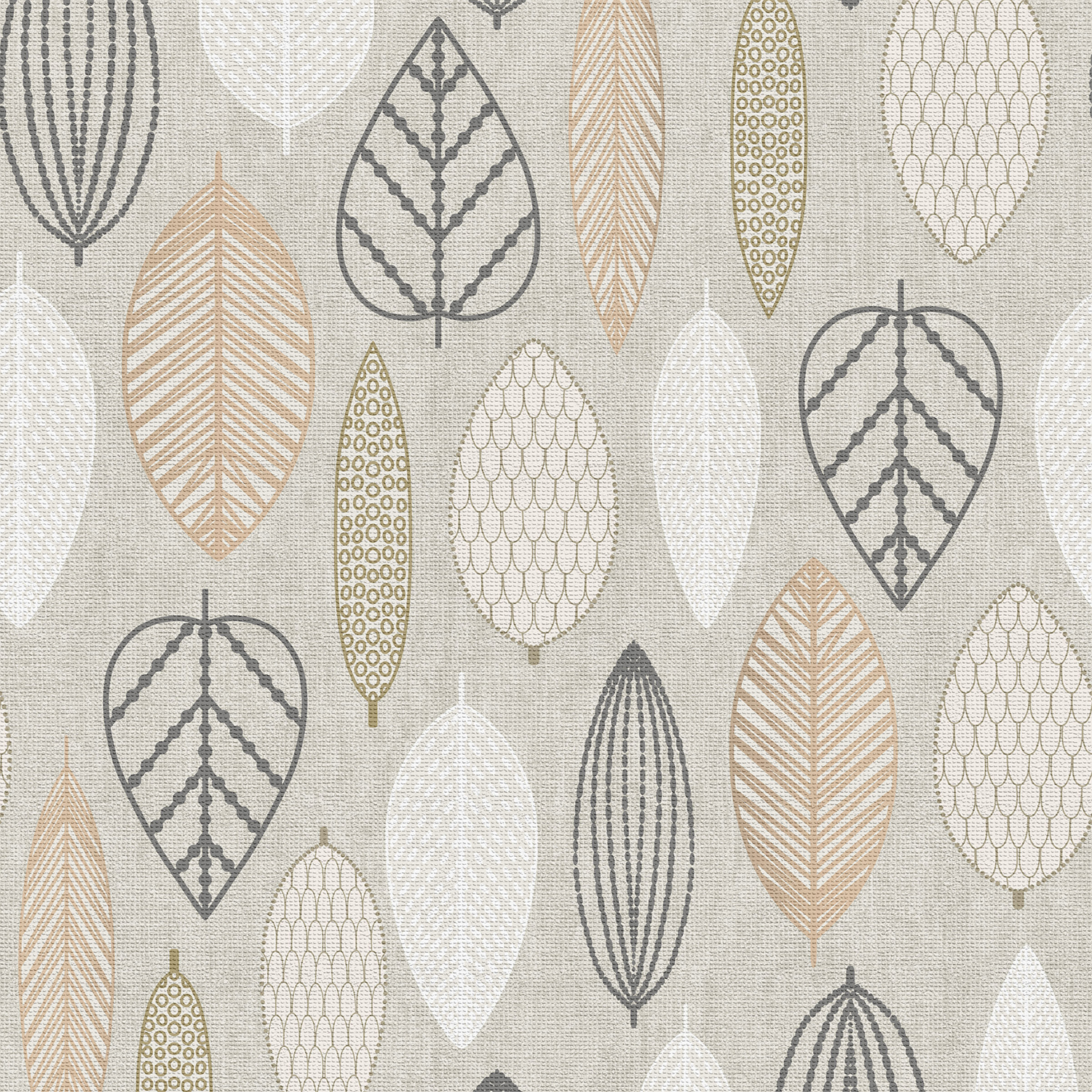 Tapet Superfresco Easy Scandi Blad Koppar