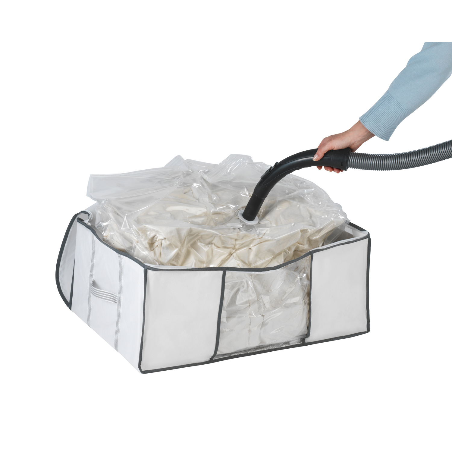 Vakuumpåse WENKO Vakuum Platsbesparande Klädförvaring Soft Box L 110x100x44 cm