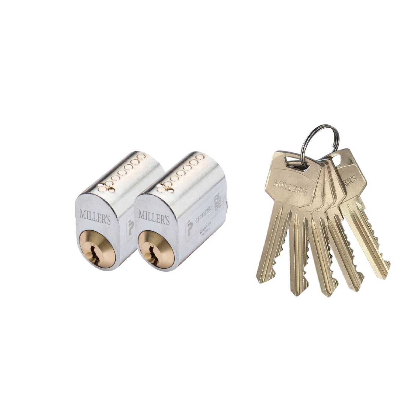 Cylinder Millers 71237 Oval 2 lås 5 nycklar