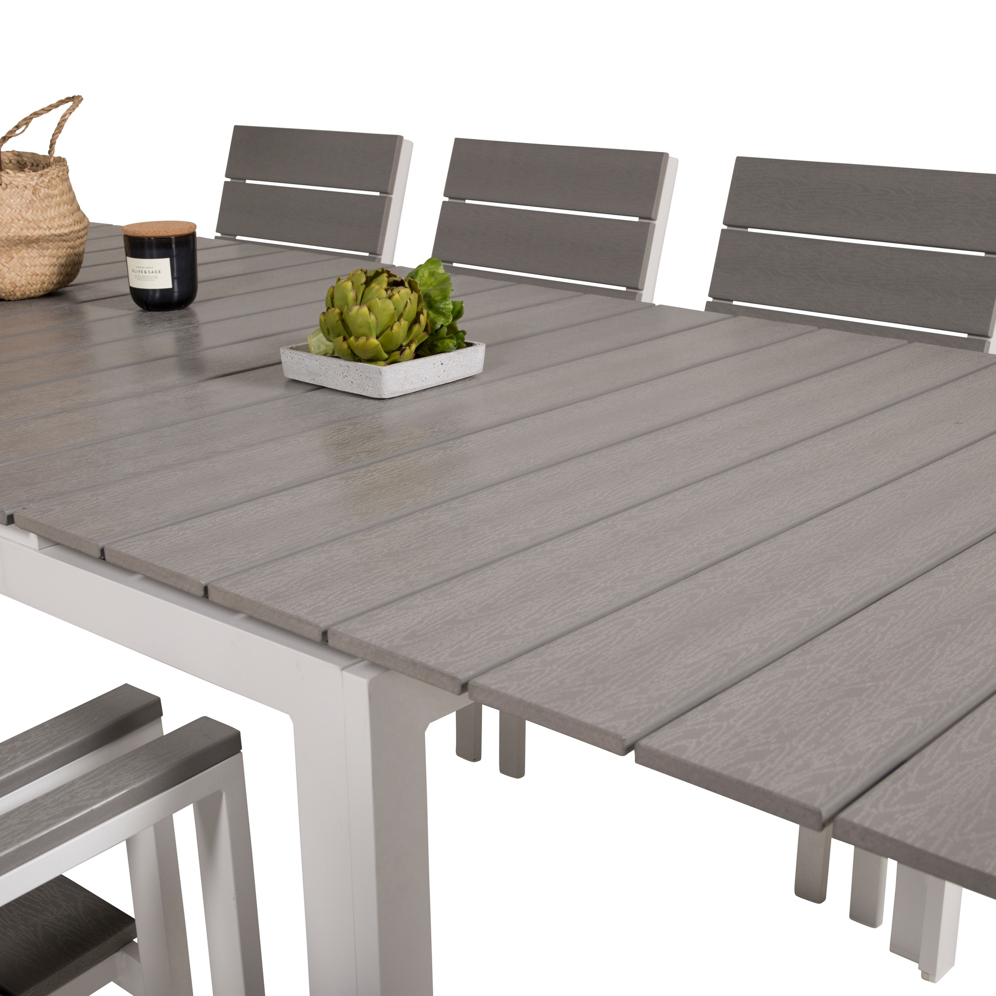 Matgrupp Venture Home Levels Förlängningsbar Matgrupp Utomhus 160cm med 8 Matstolar