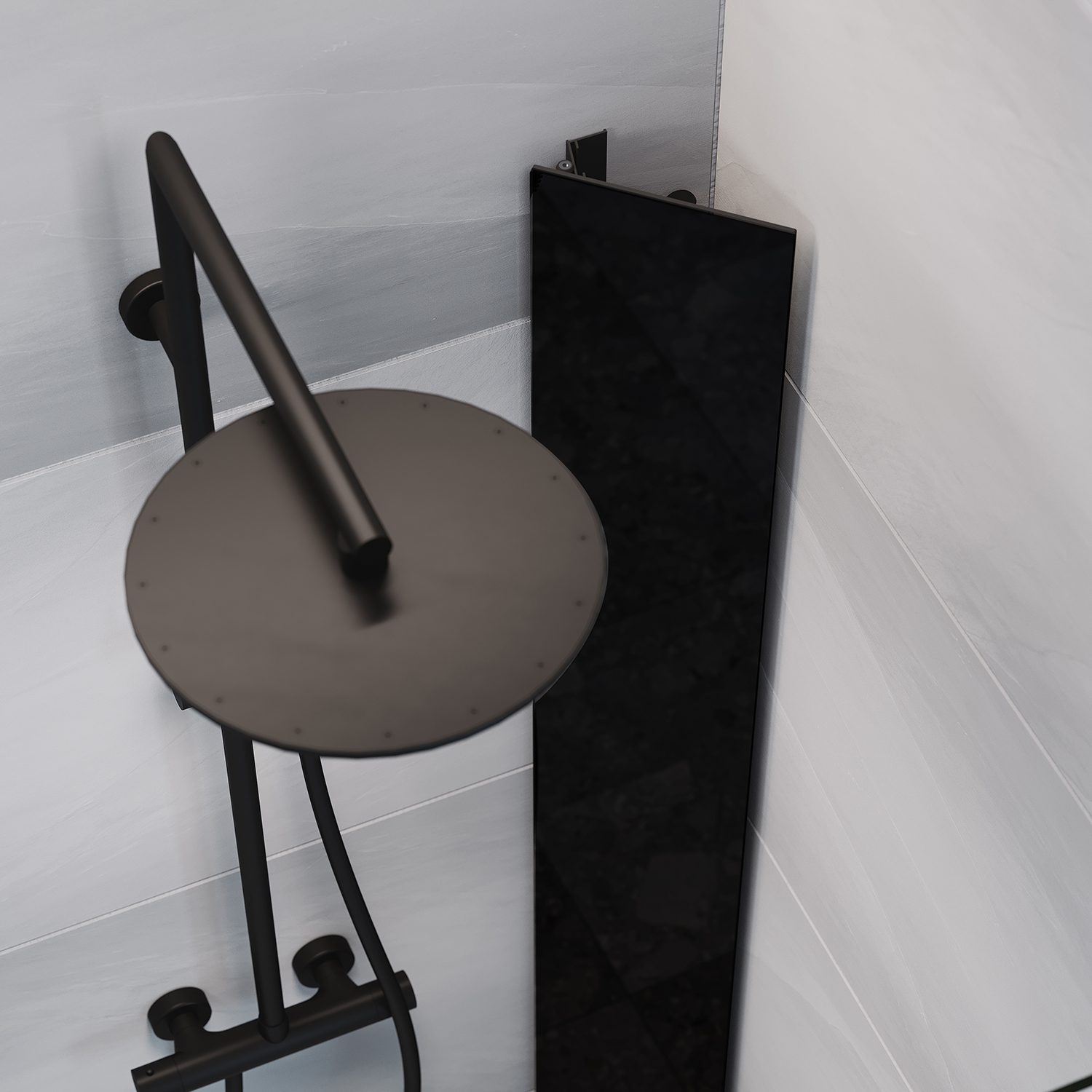 Hide black black 1990mm Svart, 215x130x1990
