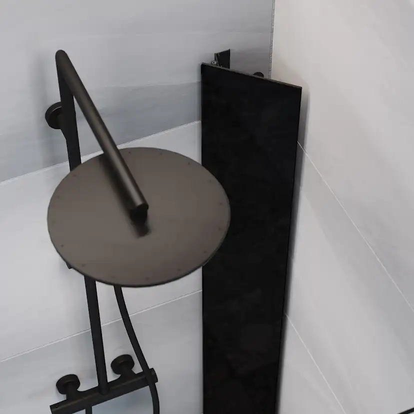 Hide black black 1990mm Svart, 215x130x1990