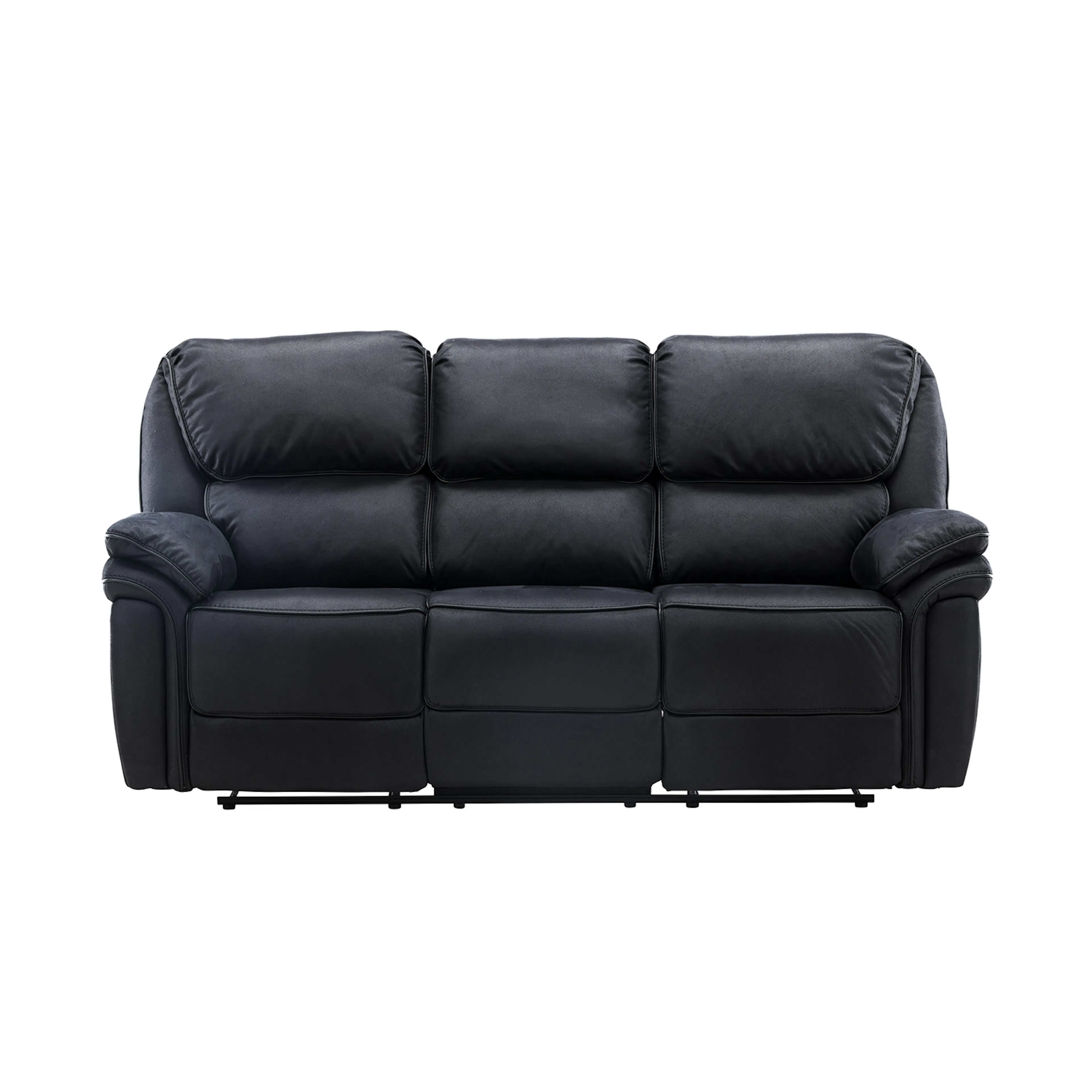 Saranda Recliner Sofa - / Black Microfibre Svart