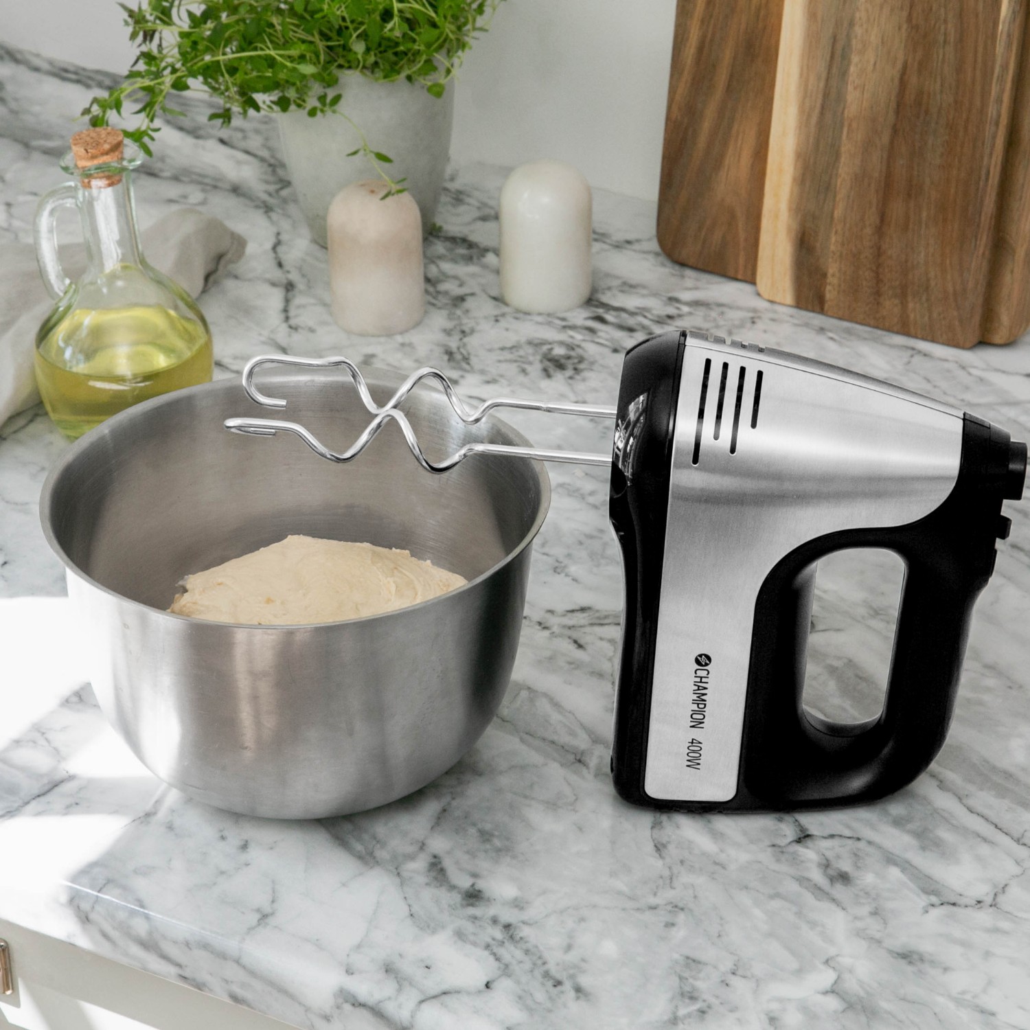 Elvisp Champion 400W 5-hastigheter + Turbo EV400 Svart/Rostfri