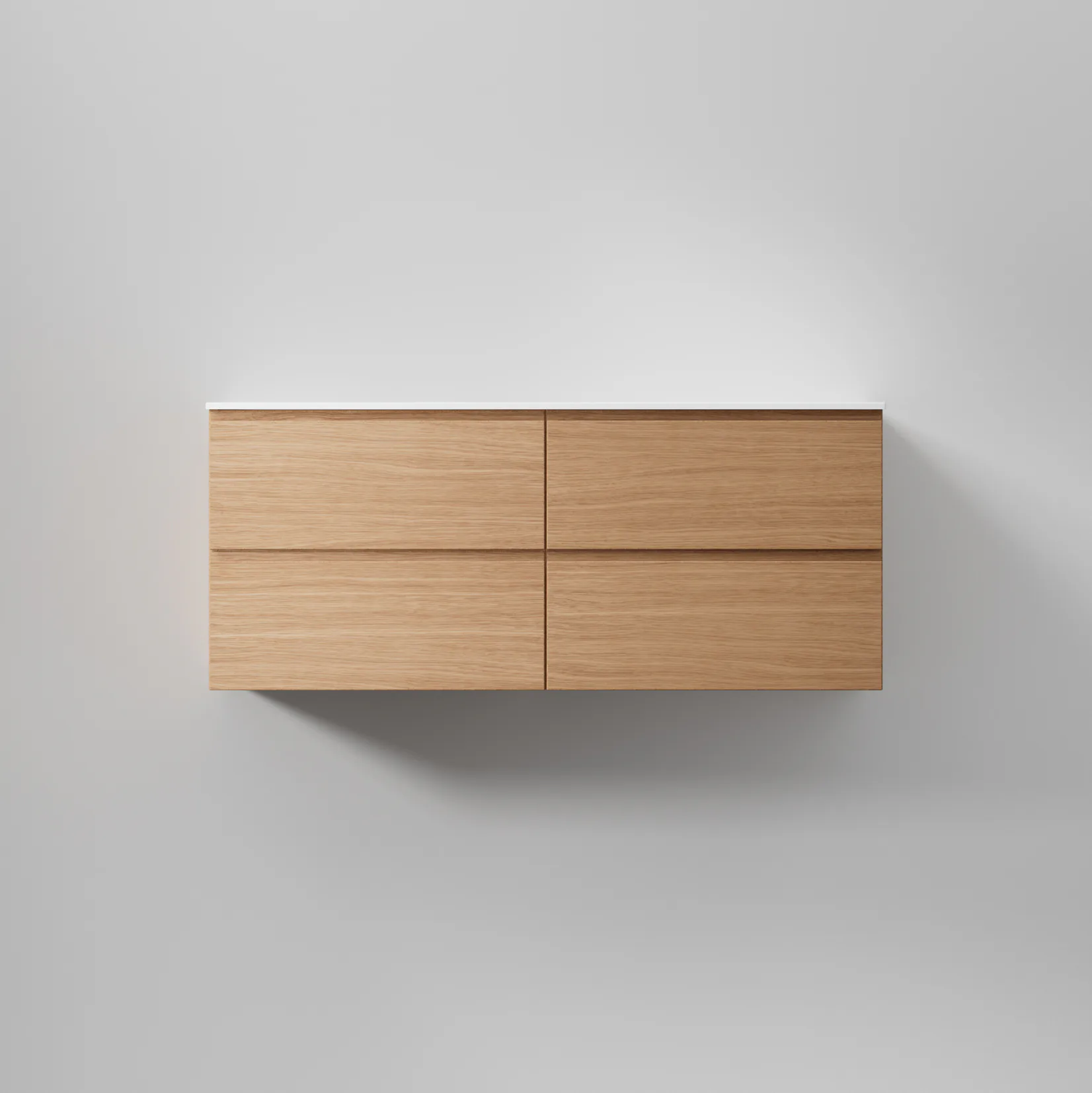 Kommod Core Grip 120 D Natural Oak, 4 Lådor Natural Oak, 1200x454x500 mm