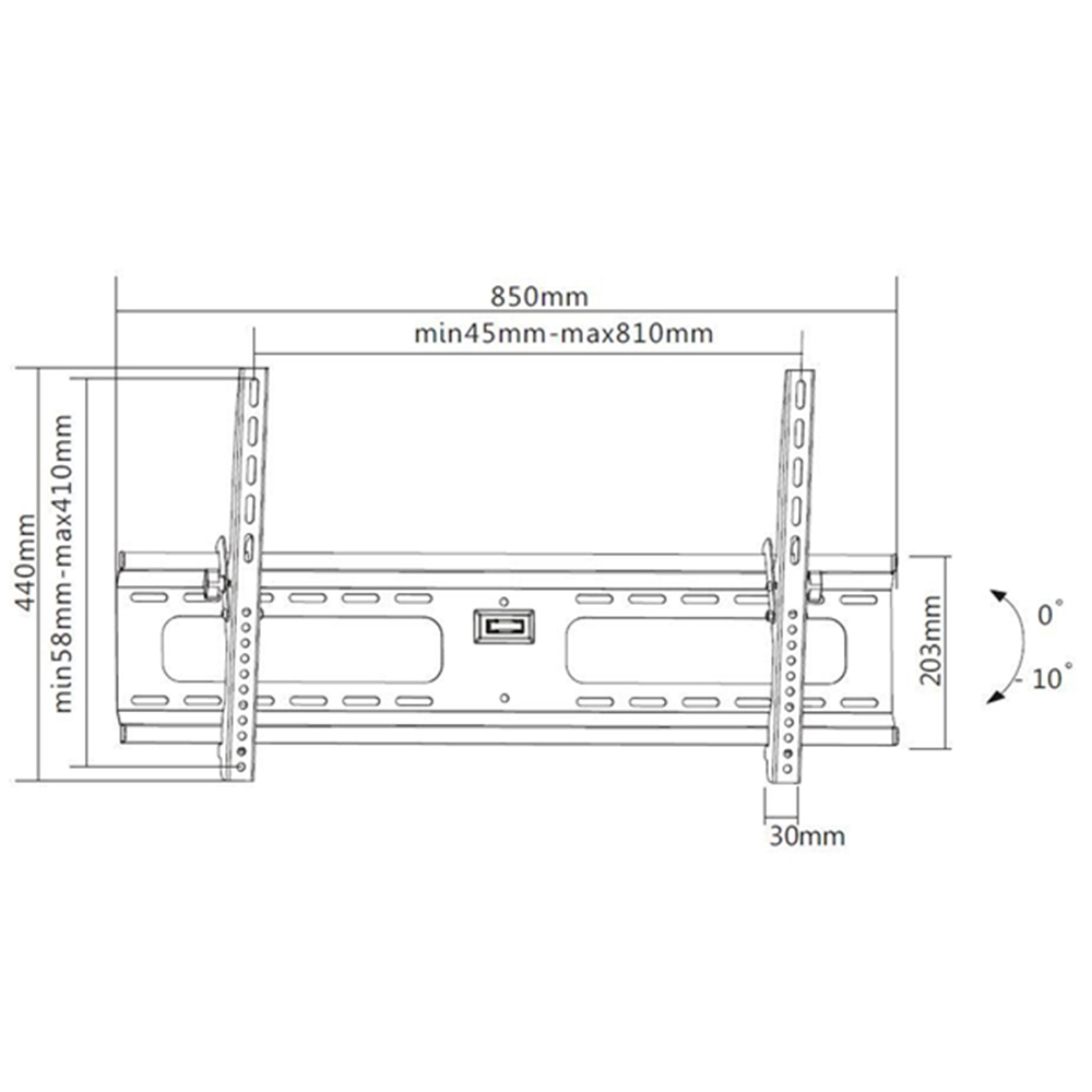 Väggfäste Mozi TLT2B Black