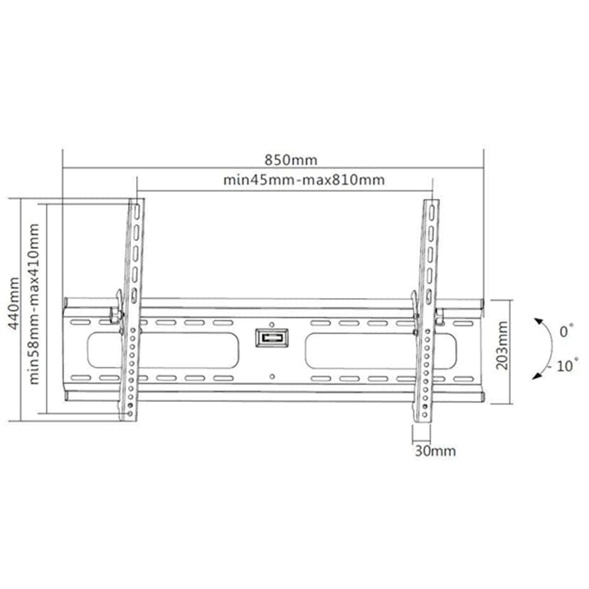Väggfäste Mozi TLT2B Black