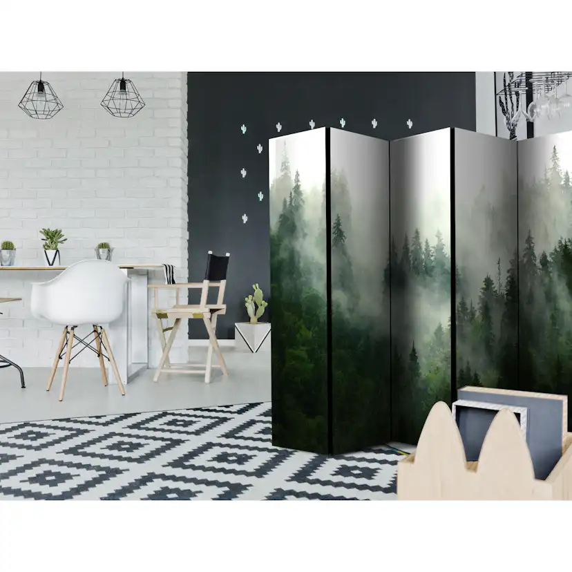 Rumsavdelare Arkiio Coniferous Forest II Grå/Grön 225x172 cm