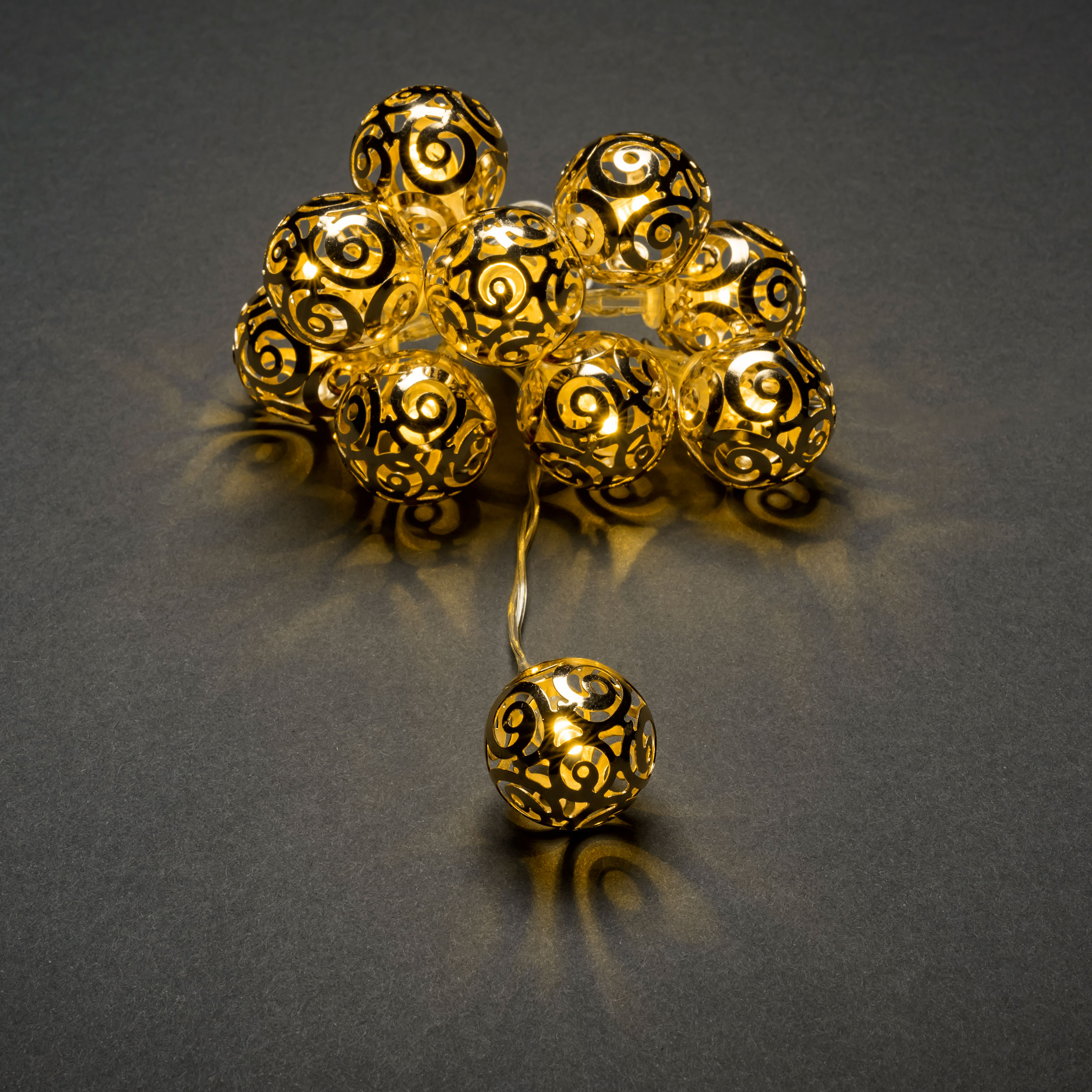 Ljusslinga Gnosjö Konstsmide Metallbollar 10