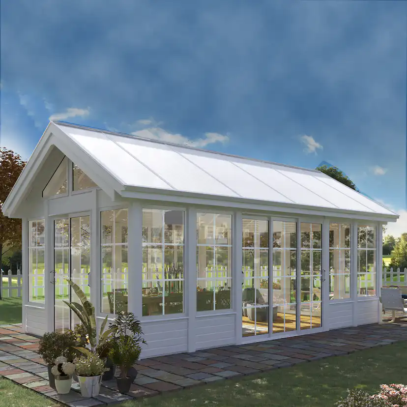 Växthus Landskap Grönska Vinter 21 kvm