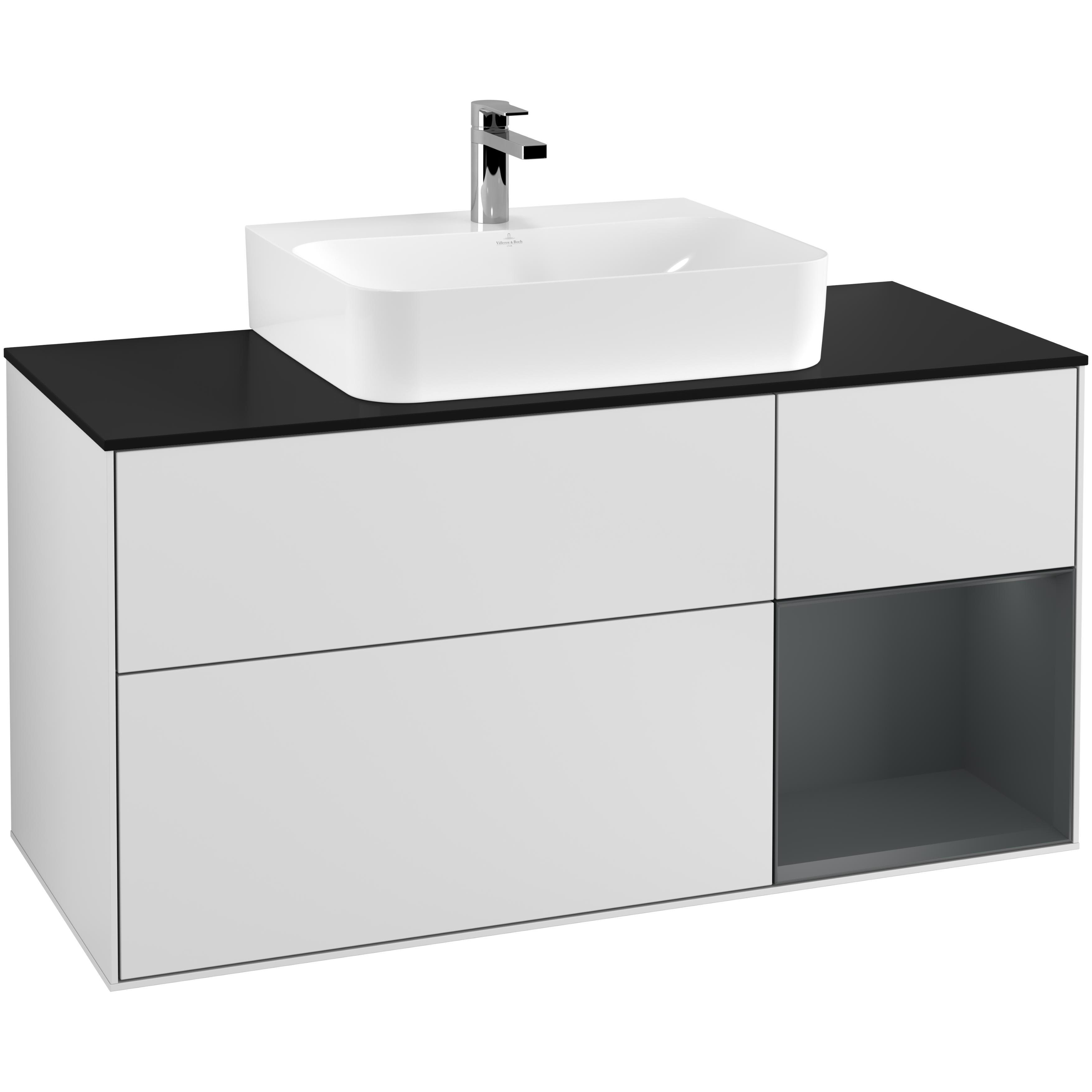 Tvättställsskåp Villeroy & Boch Finion med 3 Lådor Hylla och Bänkskiva för Centrerat Tvättställ