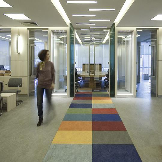 Linoleumgolv Forbo Marmoleum Modular Colour Blue