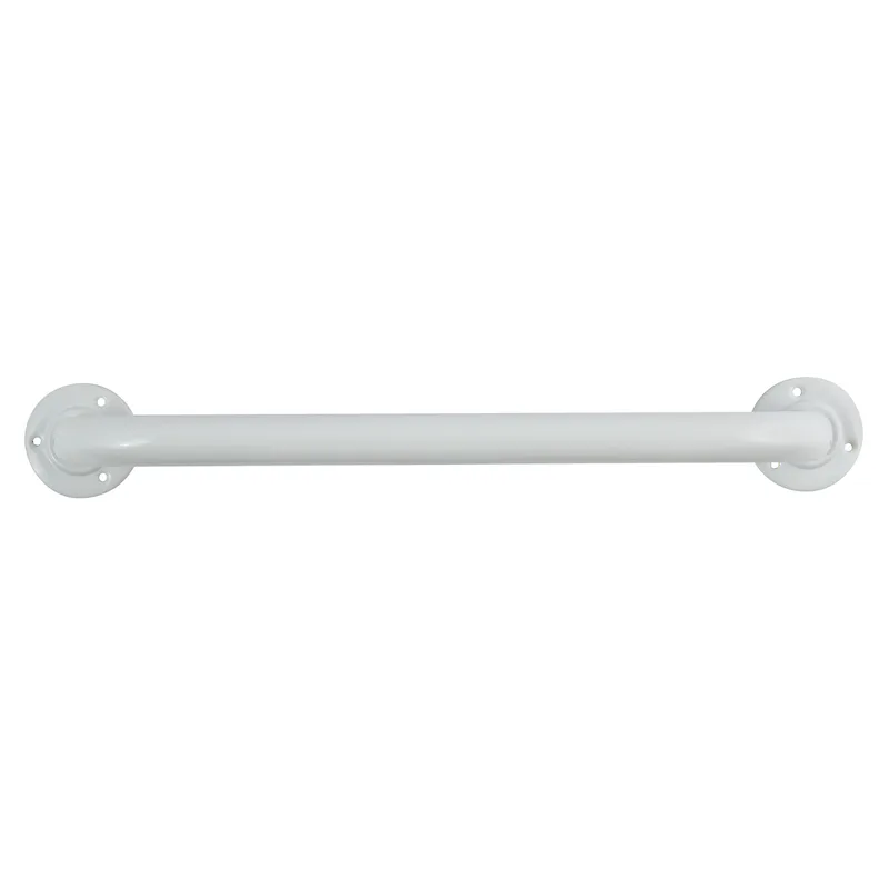 Stödhandtag stål/vit Ø 25 mm 40 cm Vit, 40 cm