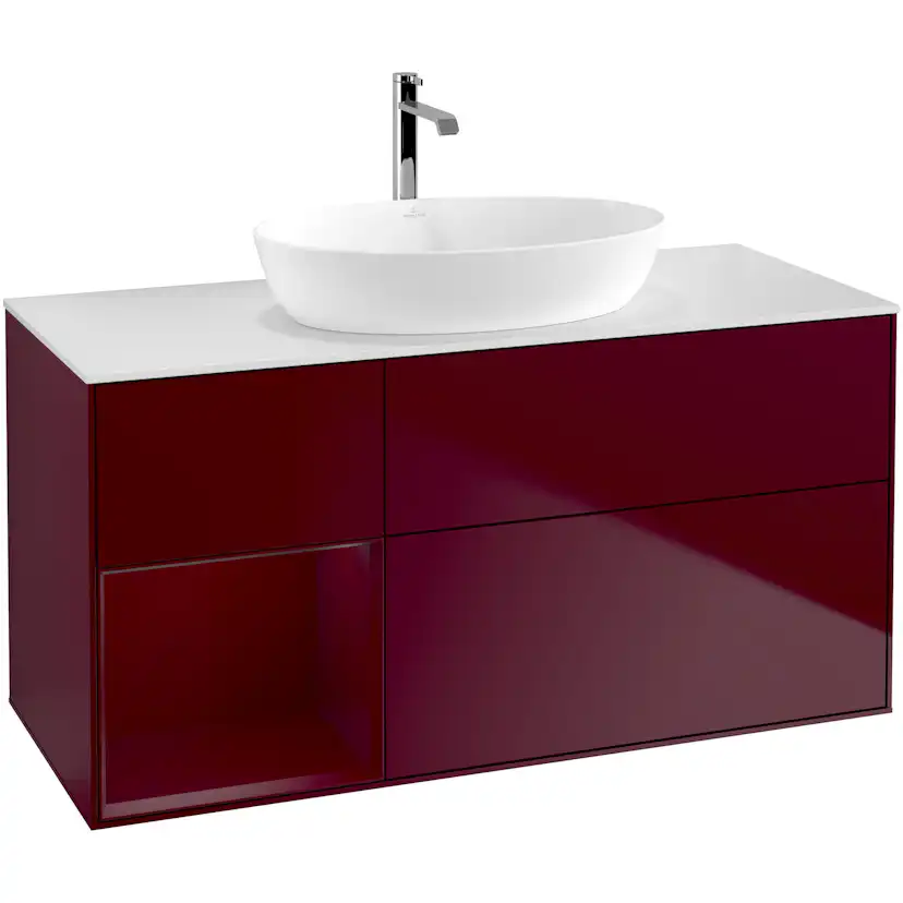 Tvättställsskåp Villeroy & Boch Finion med 3 Lådor Hylla och Bänkskiva för Fristående Tvättställ från Artis & Collaro