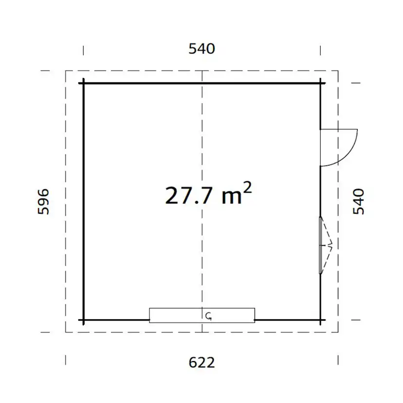 Garage Palmako Roger med Garageport 29,2 m2