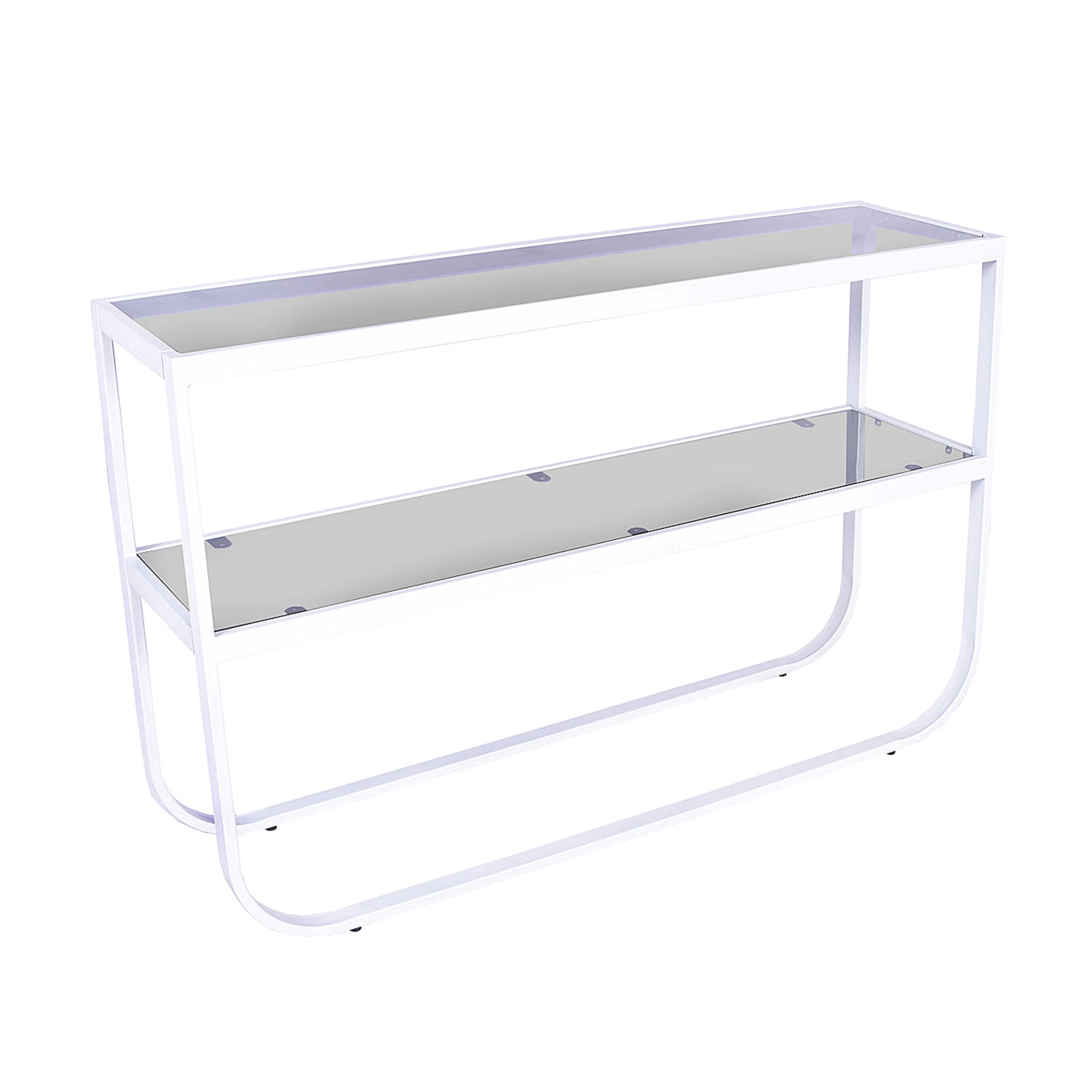 Roy -  Sidobord  -  Metall och glas Vit
