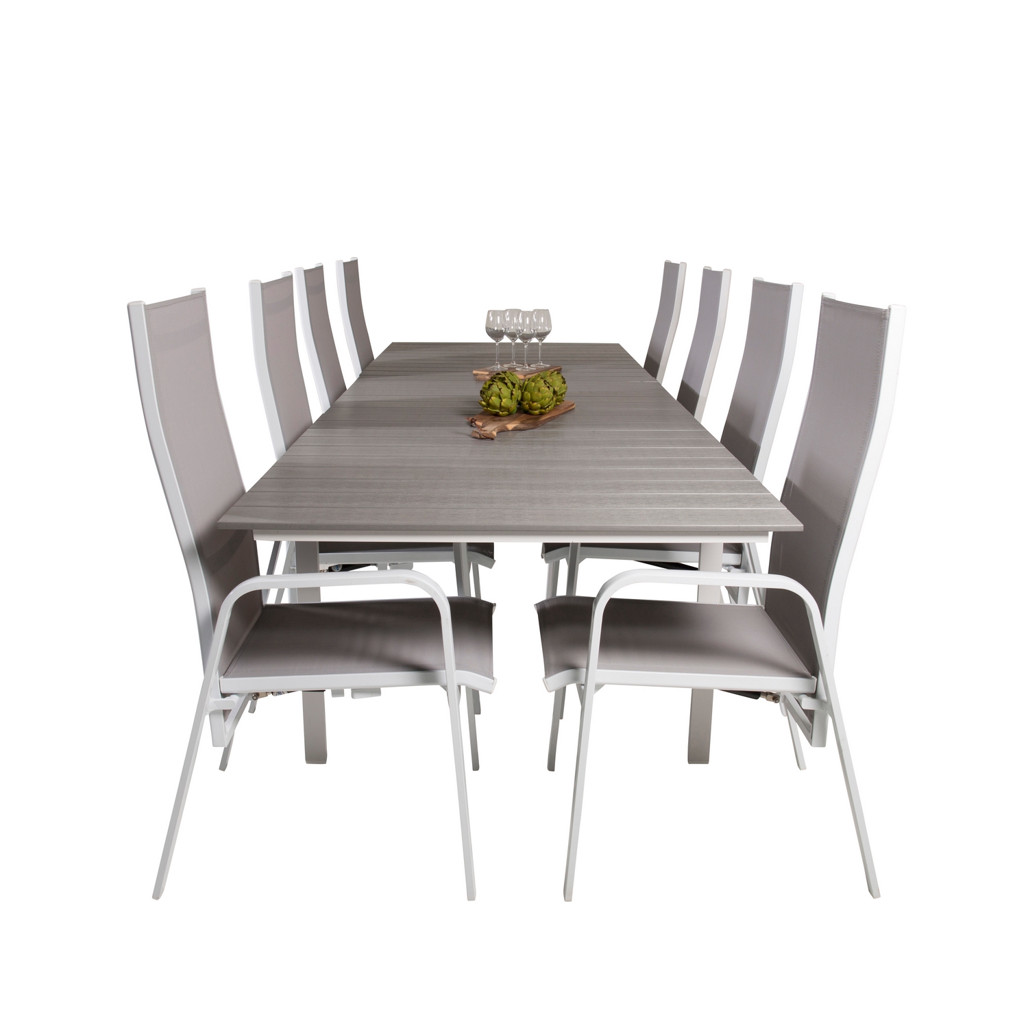 Matgrupp Venture Home Lova 224/324 med 8 Copacabana Stolar