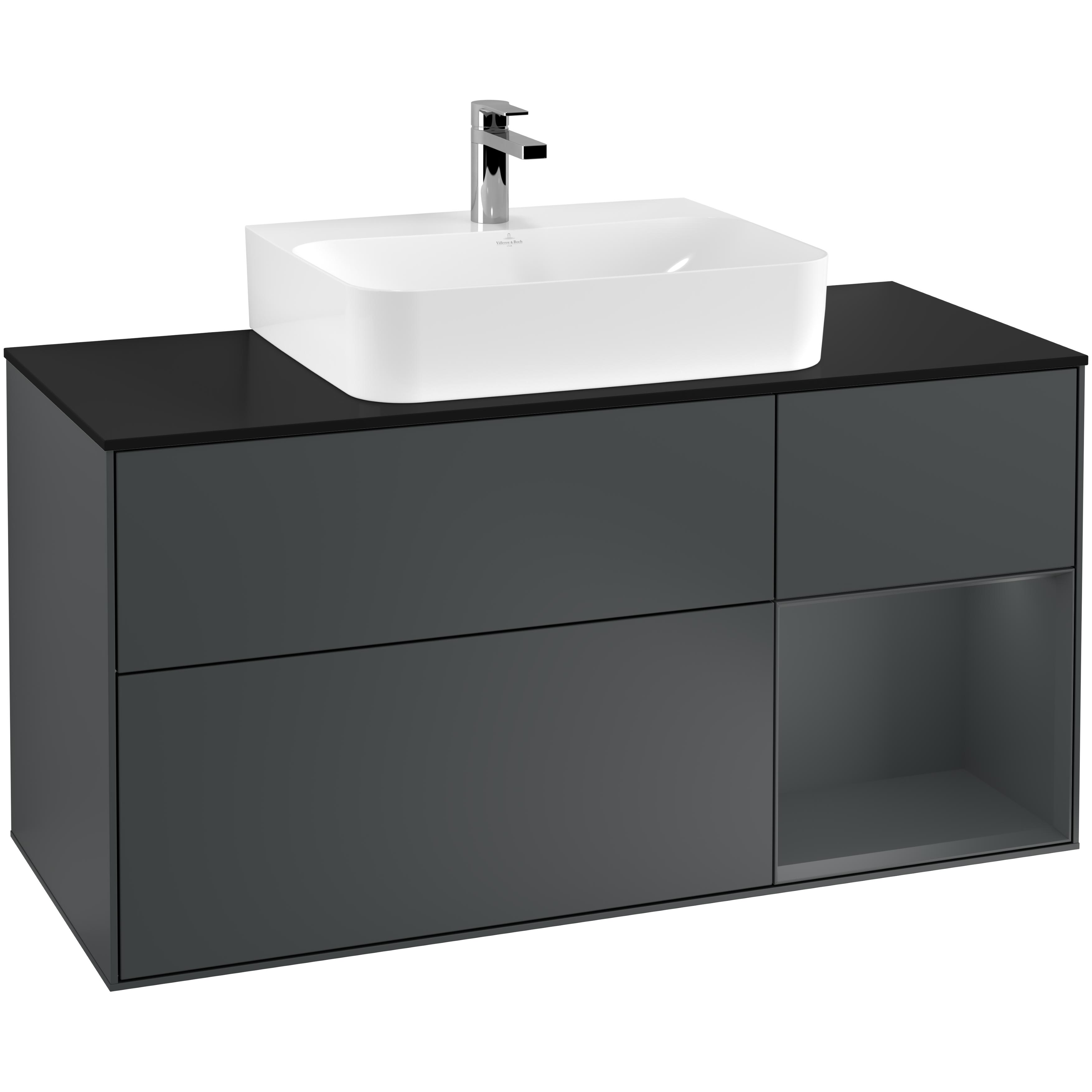 Tvättställsskåp Villeroy & Boch Finion med 3 Lådor Hylla och Bänkskiva för Centrerat Tvättställ