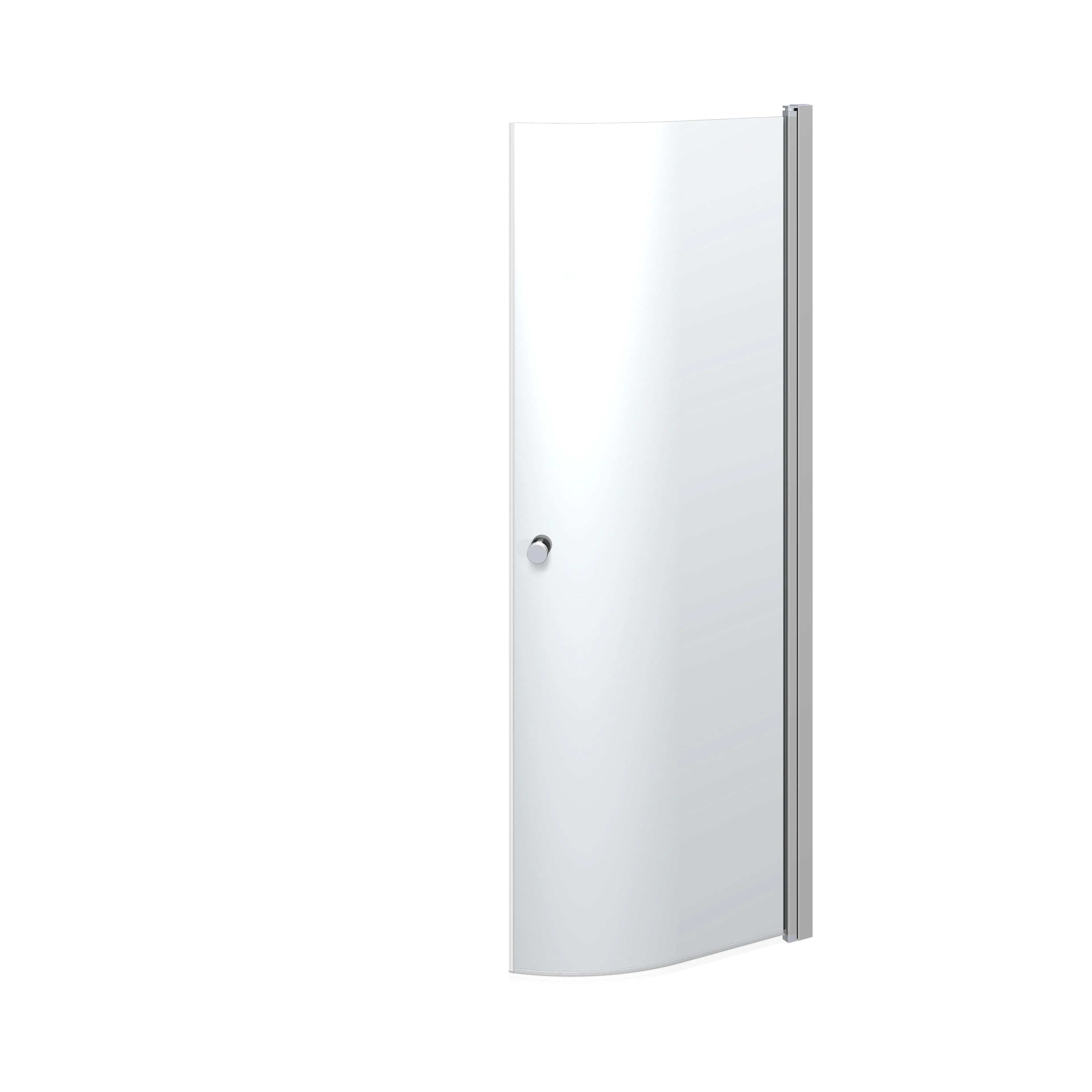 Match halvrund slagdörr 200x90 cm Klarglas, 900 mm