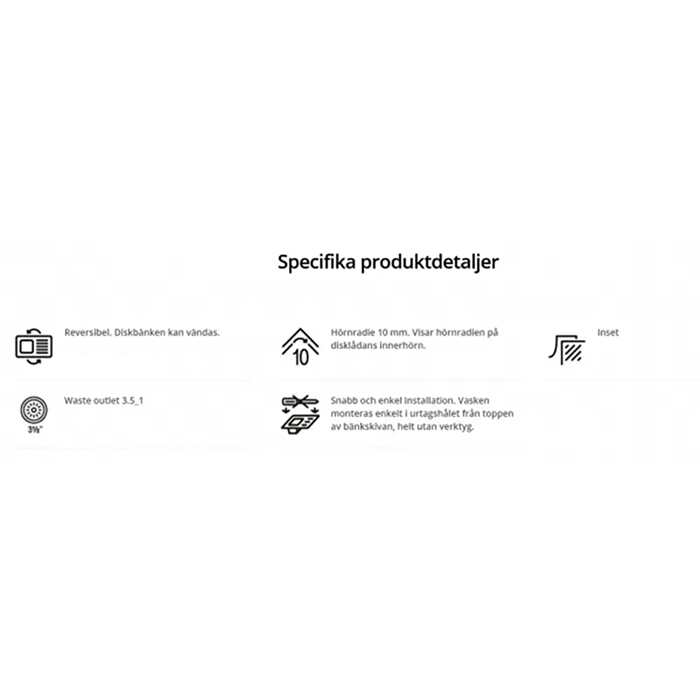 Diskho Franke Sirius S2D 611-100 - Stöttåligt & Värmemtåligt Material