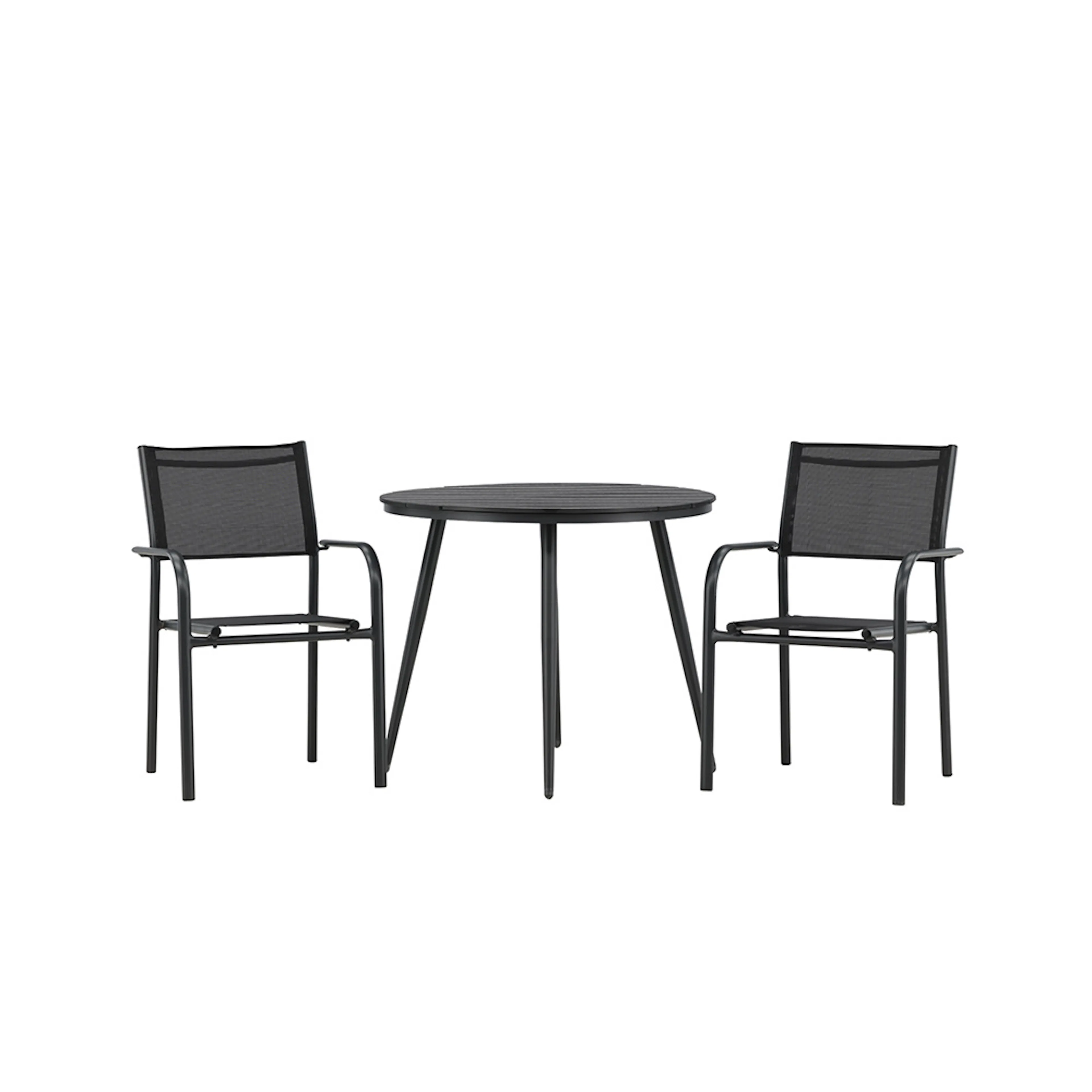 Break - Dining Table Round- Black / Black - Alu / Aintwood - Svart