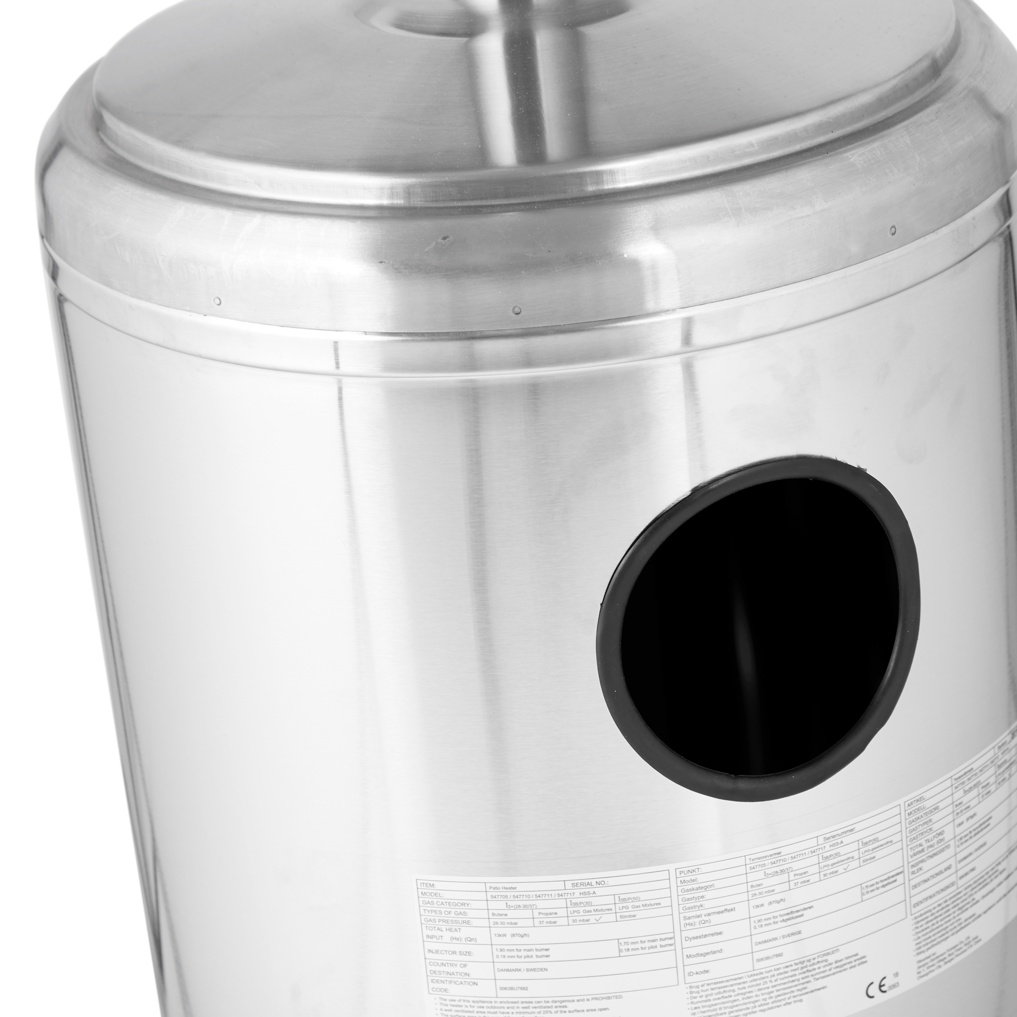 TERRASSVÄRMARE GAS Silver